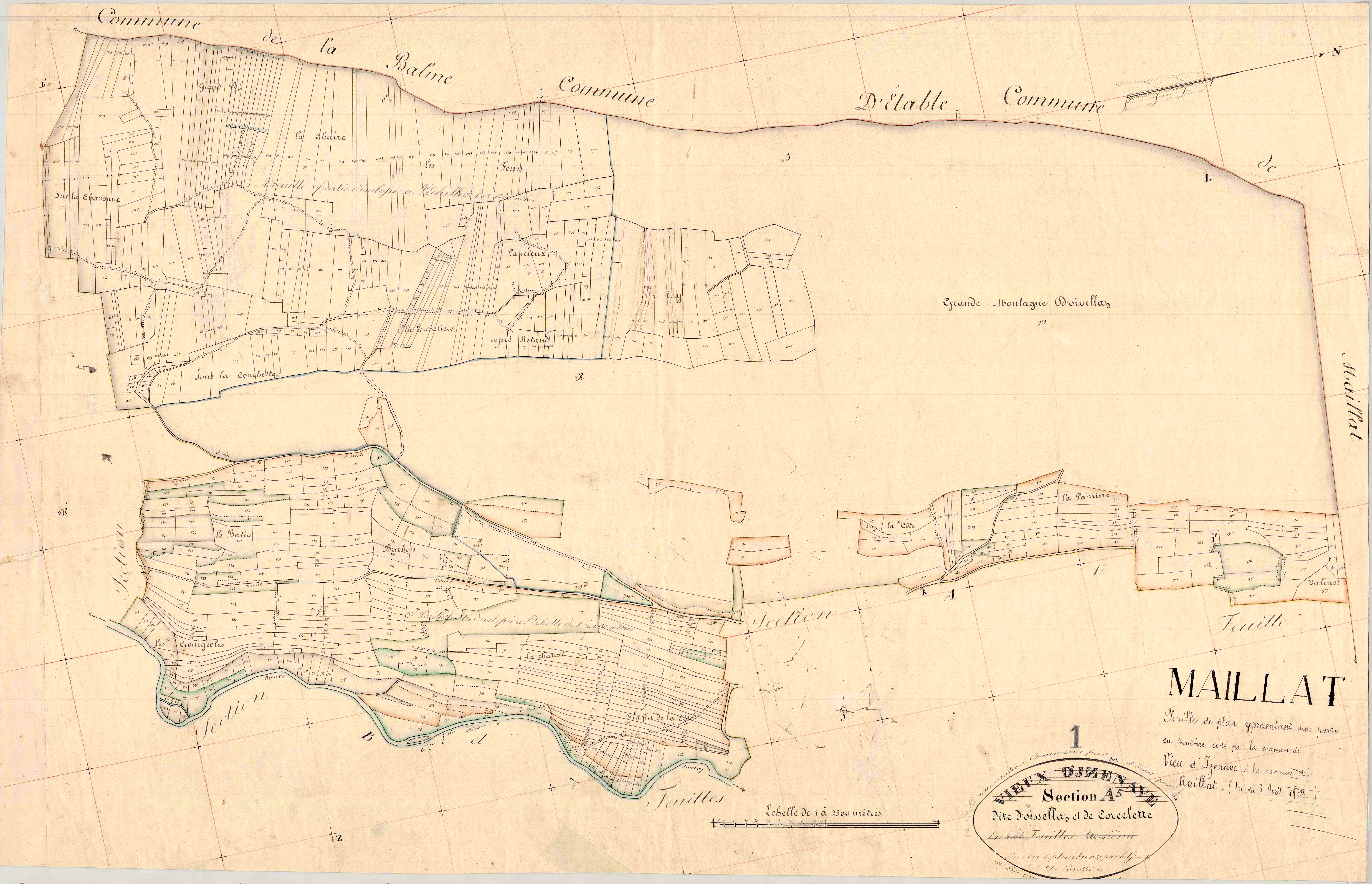 Vieu-d'zenave - 3 P 9424 - 3 P 9424 - Feuille 3 (1837)