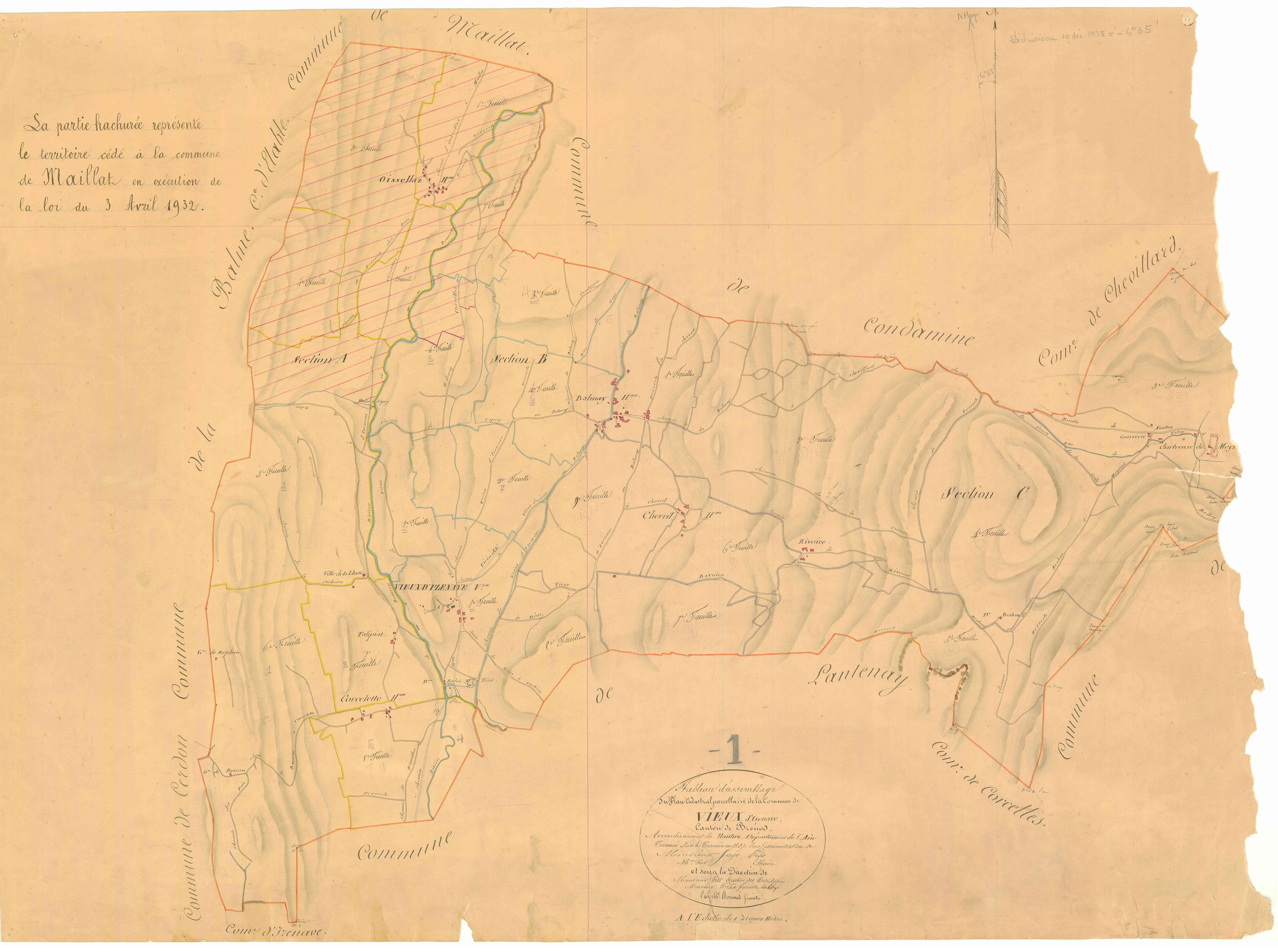 Vieu-d'zenave - 3 P 9421 - 3 P 9421 - Tableau d'assemblage (1837)