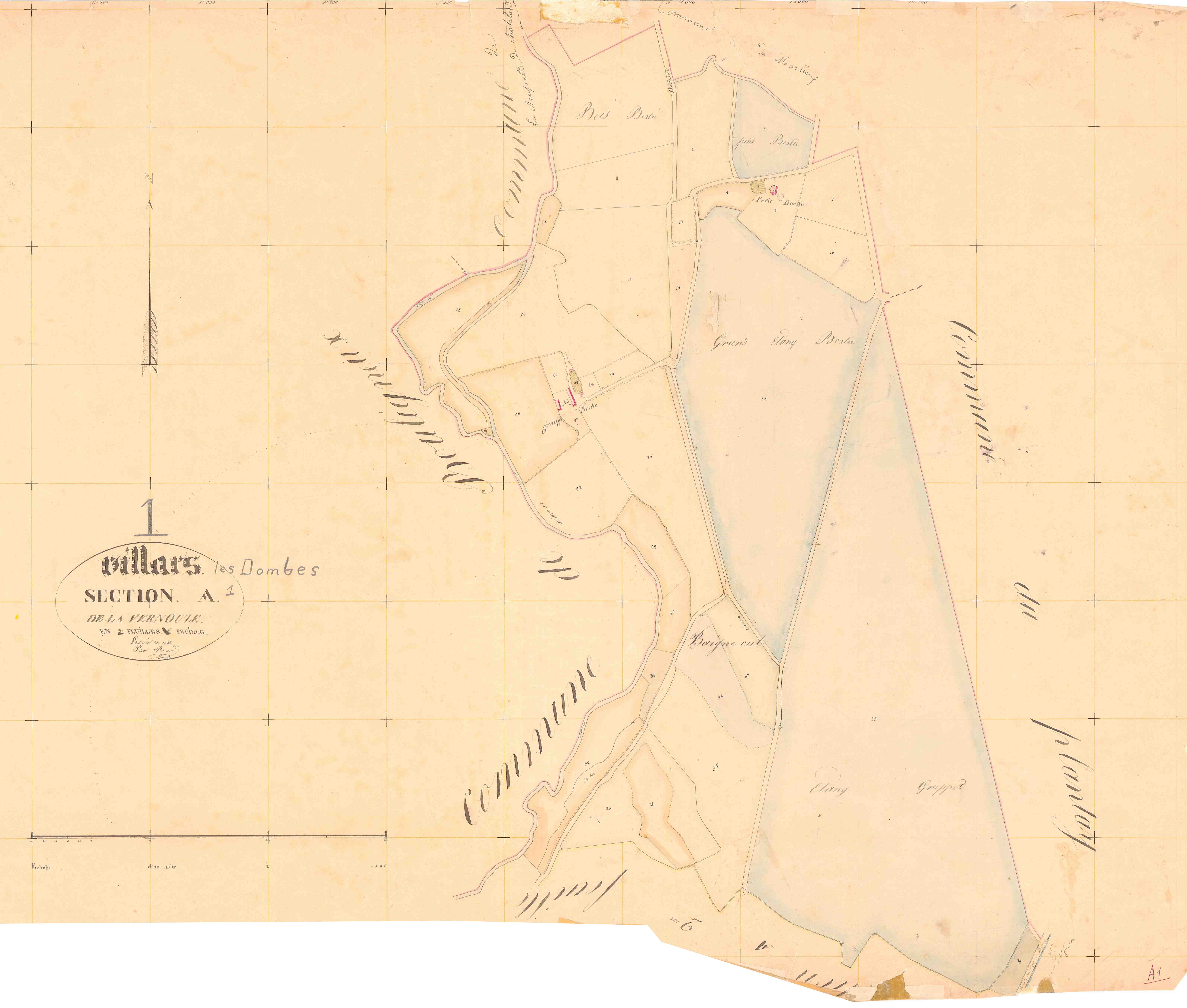 Villars-les-Dombes - 1777 W 489-2 - 1777 W 489-2 -  Feuille 1  (1832)