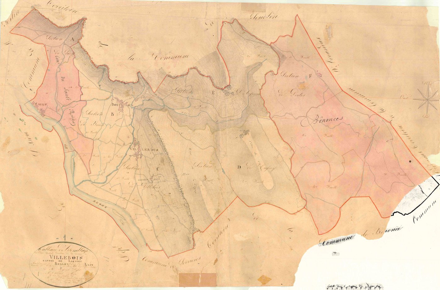 Villebois - 3 P 9456 - 3 P 9456 -  Tableau d'assemblage  (1826-1967)