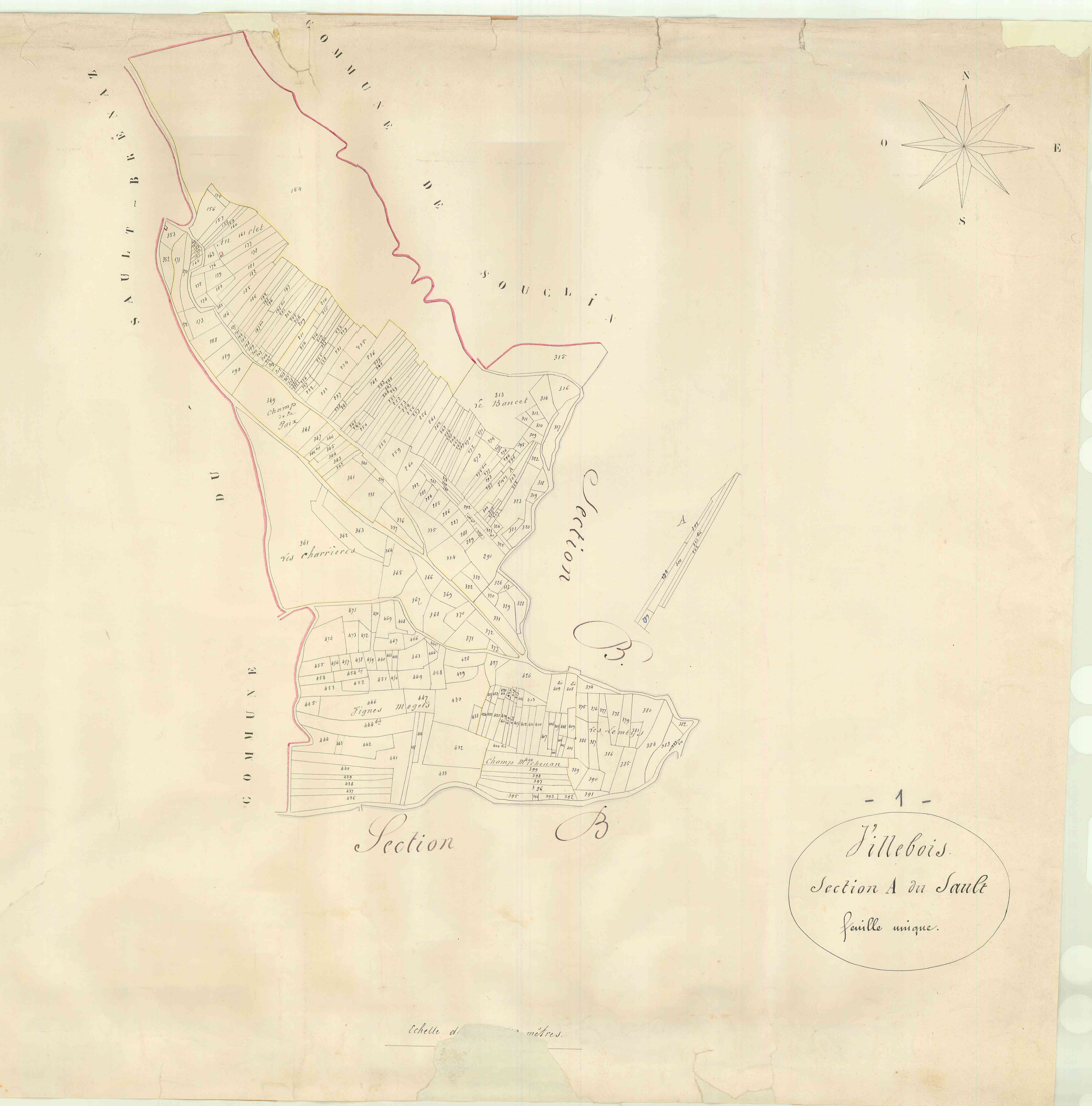 Villebois - 3 P 9459 - 3 P 9459 -  Feuille 3  (1826-1967)