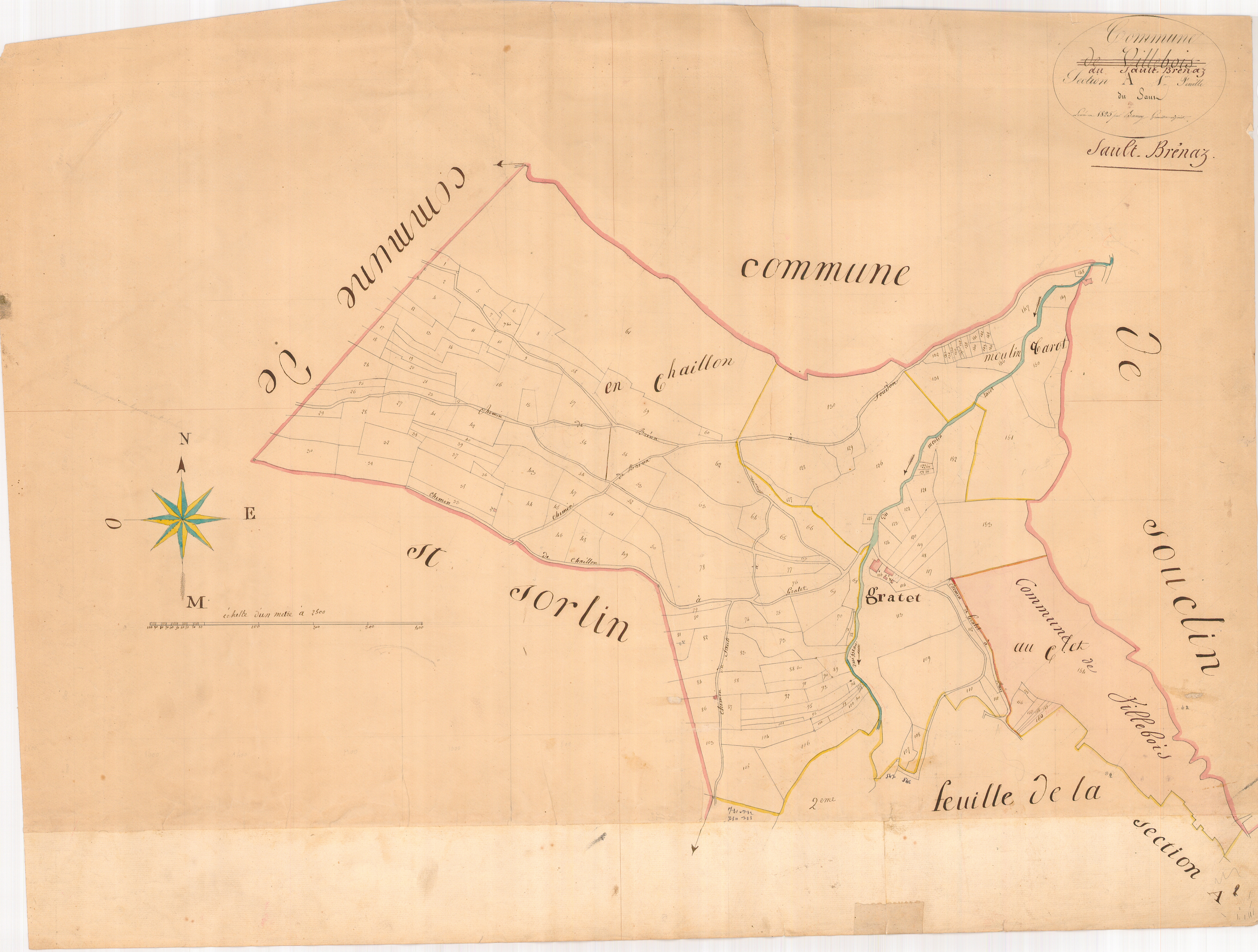 Villebois - 3 P 9457 - 3 P 9457 -  Feuille 1  (1826-1967)