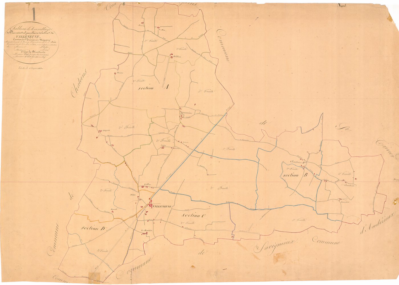 Villeneuve - 1777 W 492-1 - 1777 W 492-1 -  Tableau d'assemblage  (1831)
