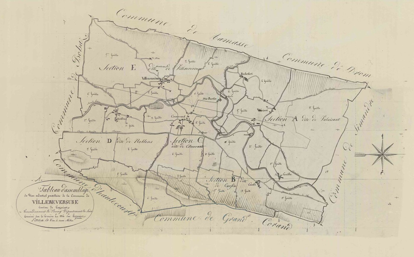 Villereversure - 1777 W 493-1 - 1777 W 493-1 -  Tableau d'assemblage  (1825-1826)