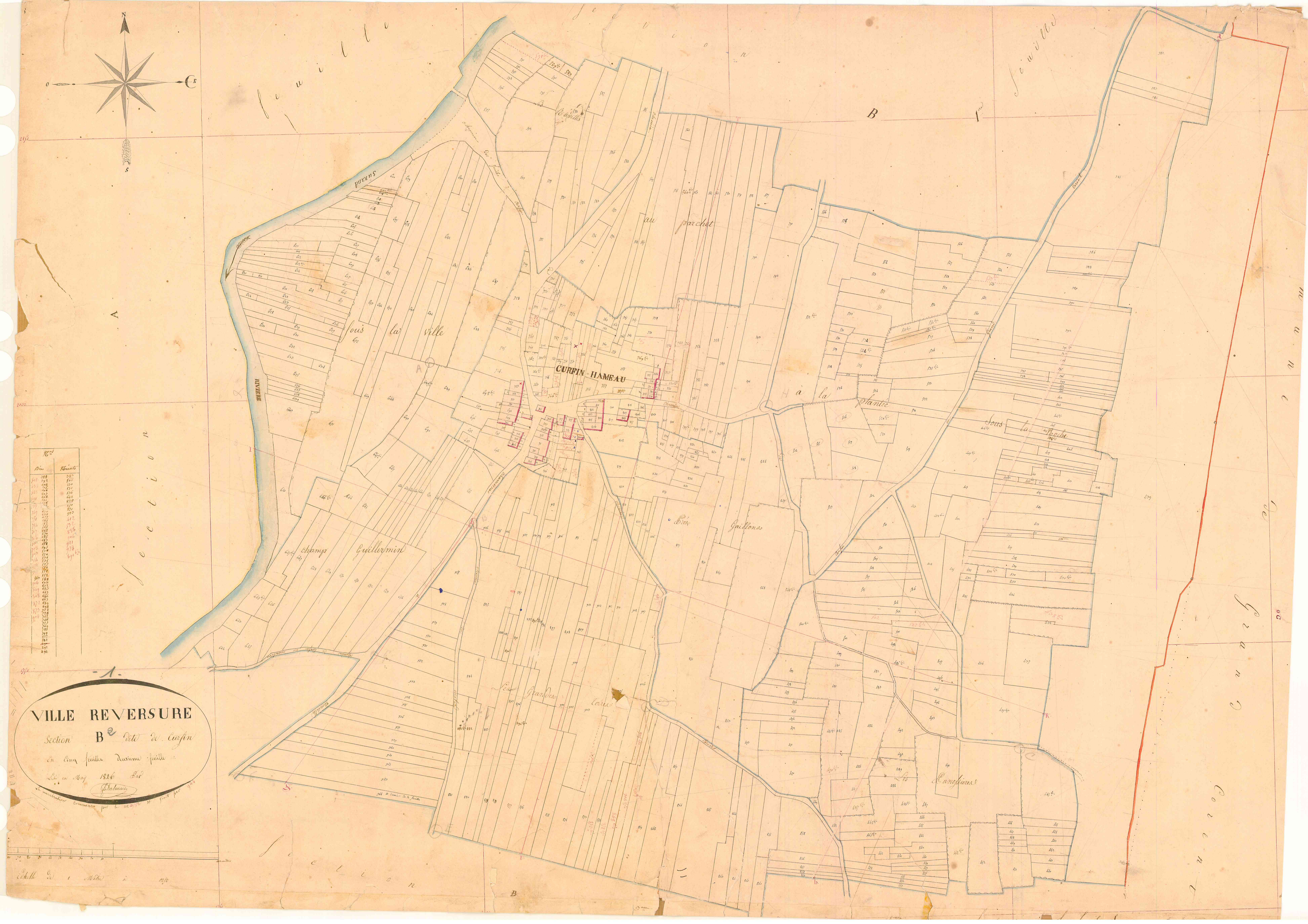 Villereversure - 3 P 9496 - 3 P 9496 -  Feuille 2  (1825-1826)