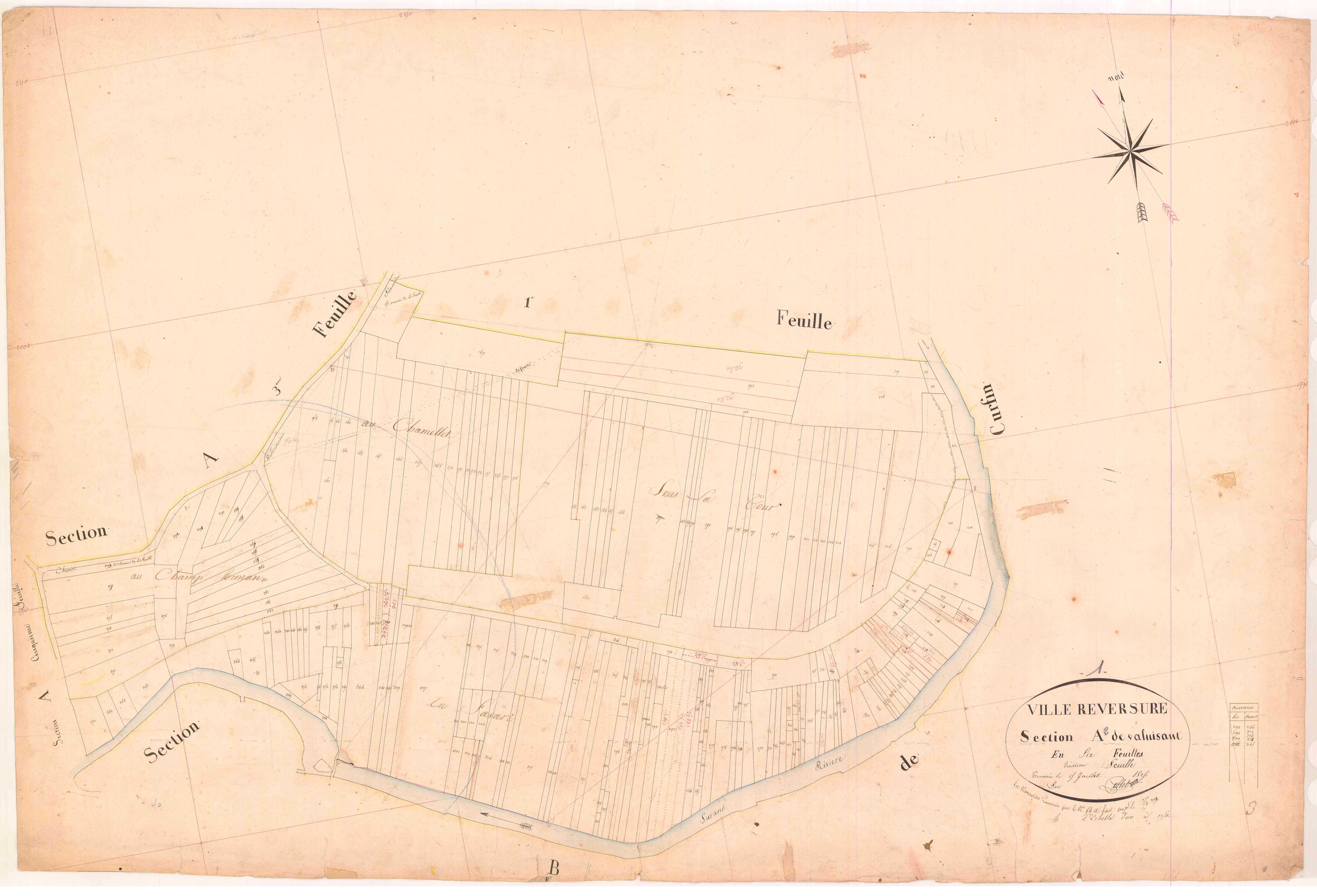 Villereversure - 3 P 9490 - 3 P 9490 -  Feuille 2  (1825-1826)