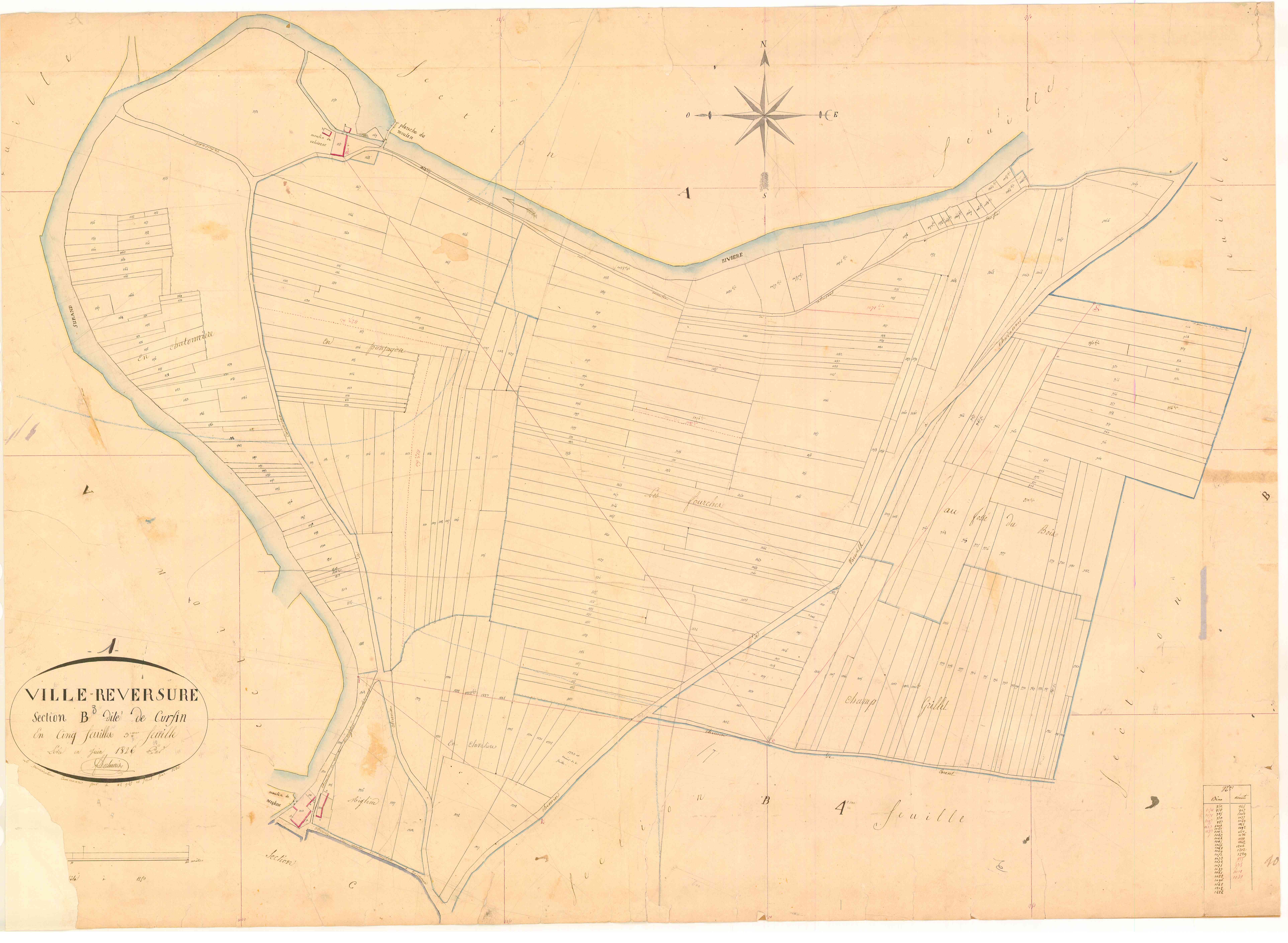 Villereversure - 3 P 9497 - 3 P 9497 -  Feuille 3  (1825-1826)
