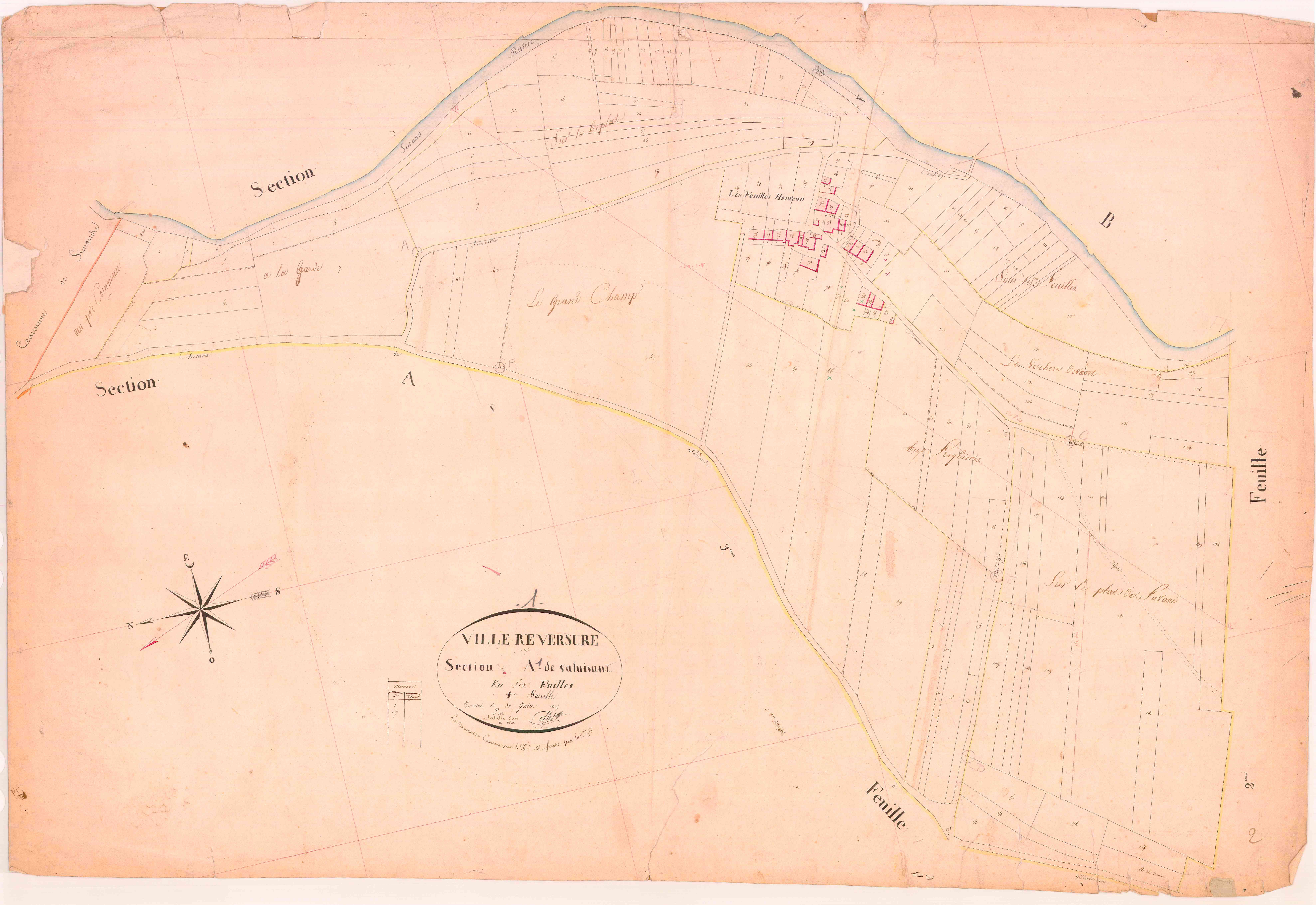 Villereversure - 3 P 9489 - 3 P 9489 -  Feuille 1  (1825-1826)