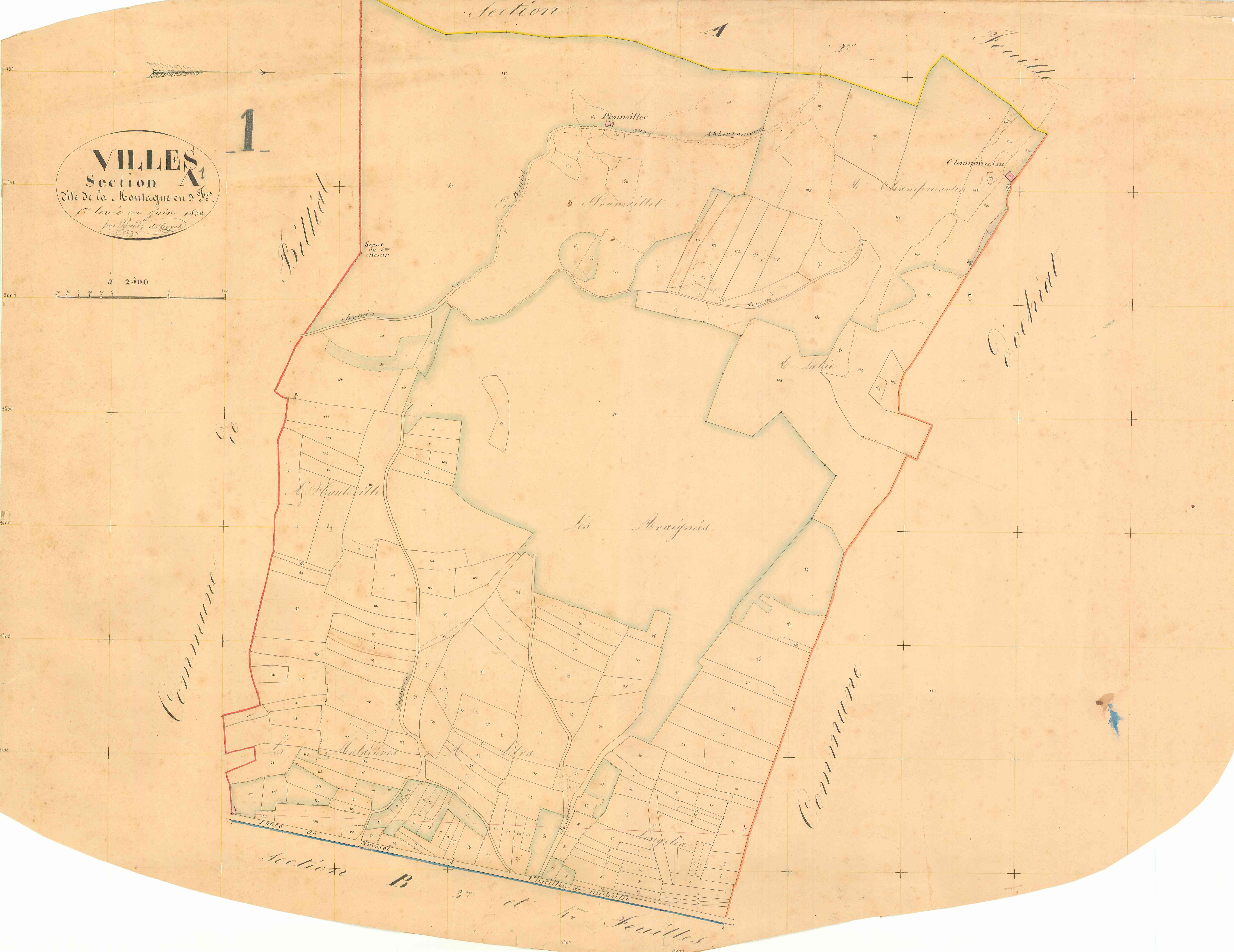 Villes - 3 P 9515 - 3 P 9515 -  Feuille 1  (1832)