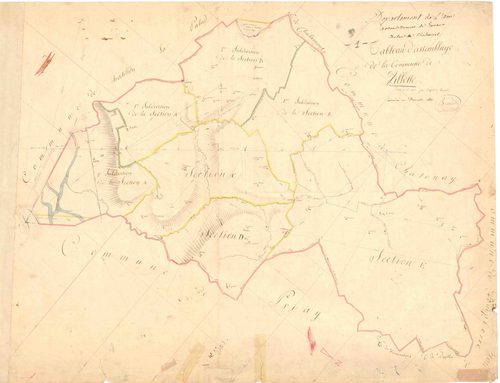 Villette-sur-Ain - 1777 W 495-1 - 1777 W 495-1 -  Tableau d'assemblage  (1810)