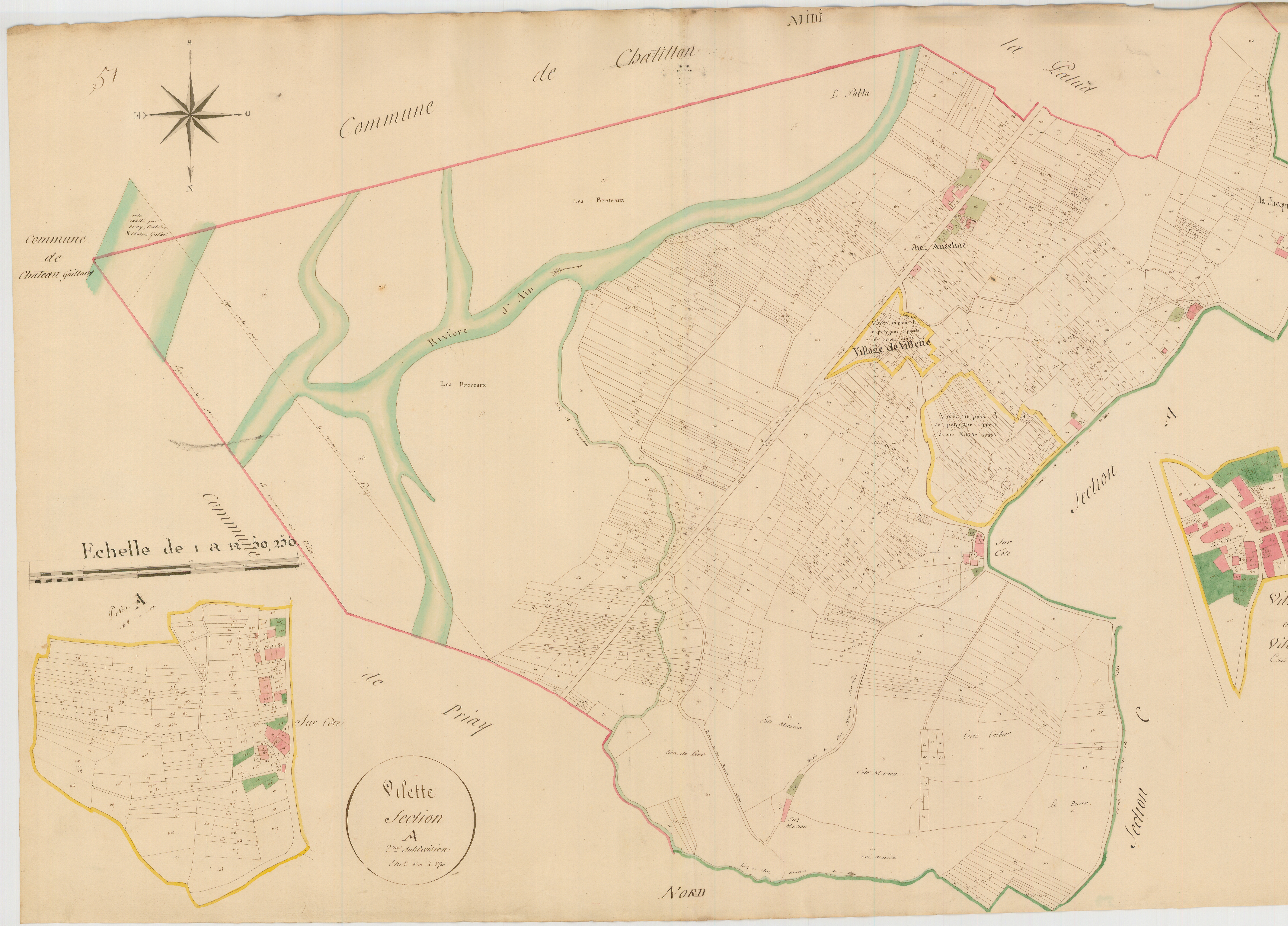 Villette-sur-Ain - 3 P 10172-3 - 3 P 10172-3 -  Feuille 2  (1810)