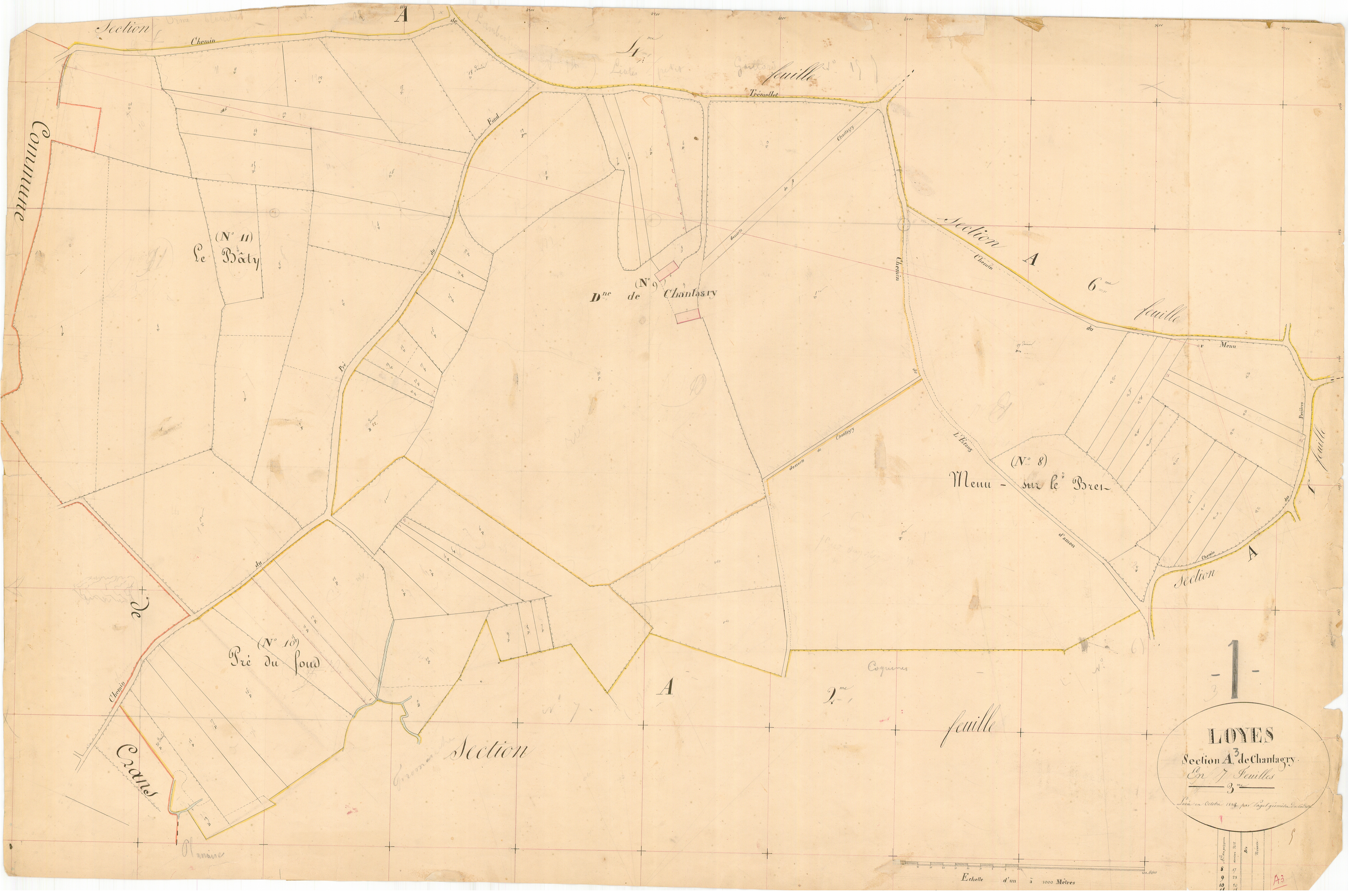 Loyes - 1777 W 263-8 - 1777 W 263-8 - Feuille 3 (1839)