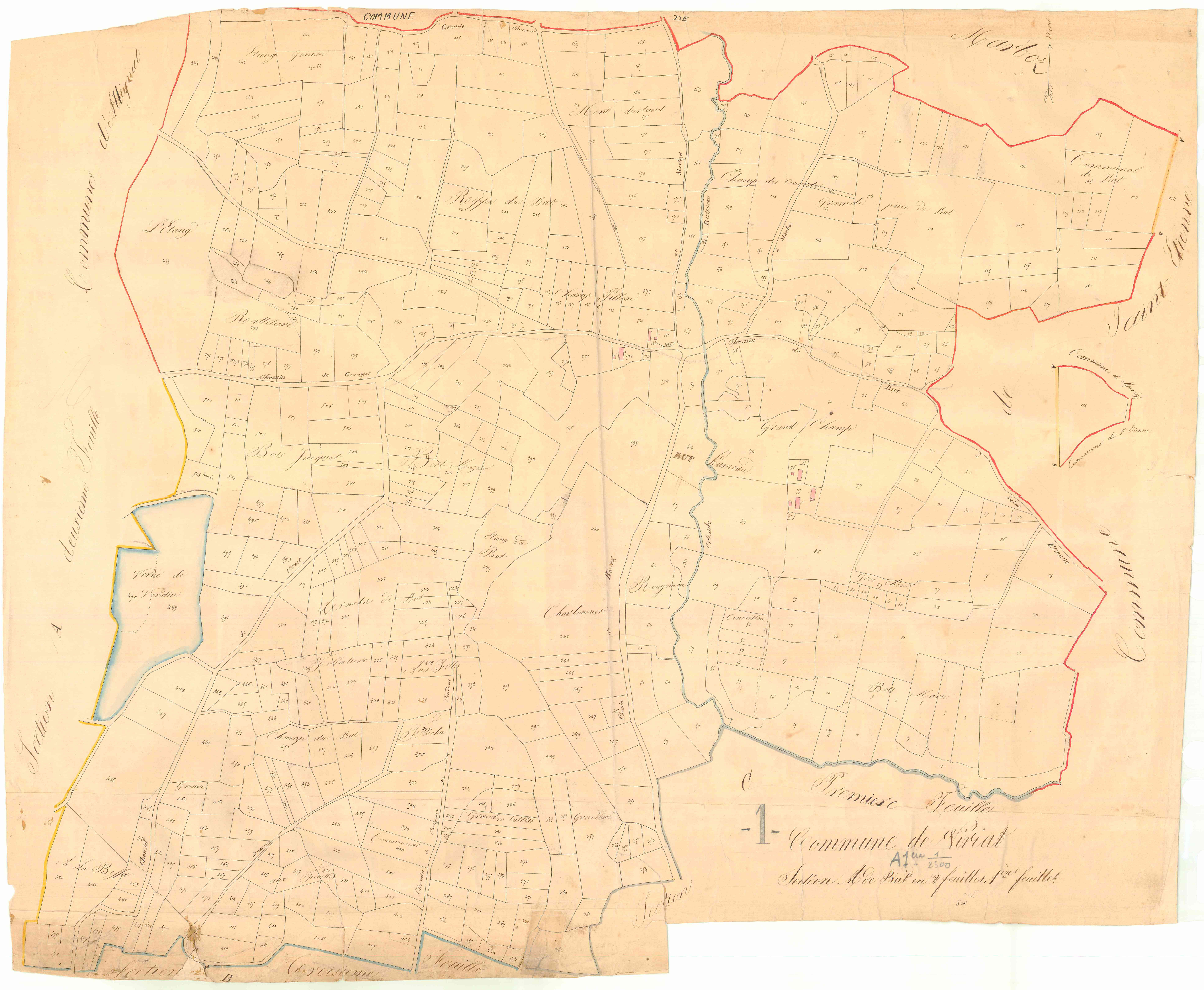 Viriat - 3 P 9525 - 3 P 9525 -  Feuille 1  (1830)