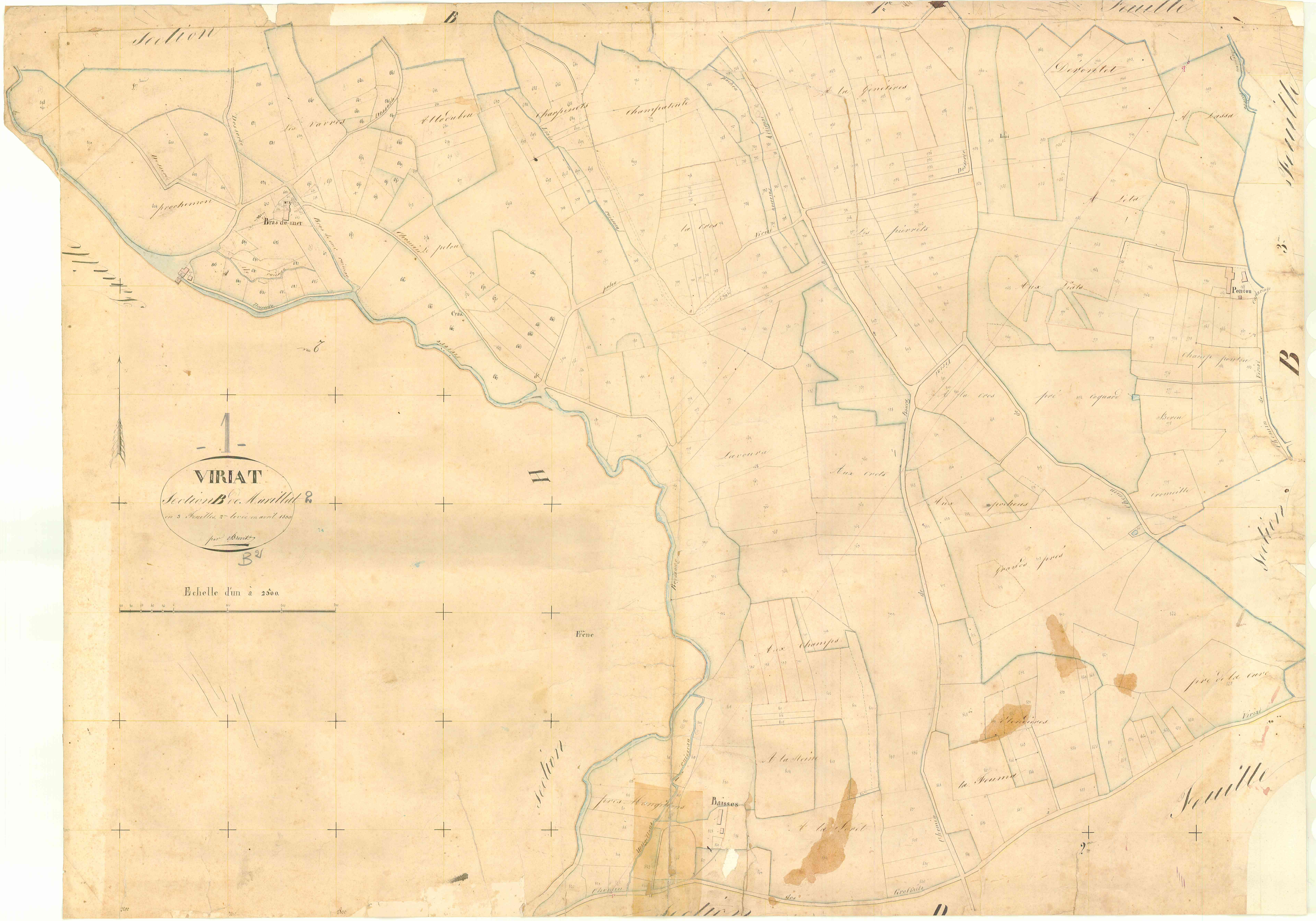 Viriat - 3 P 9528 - 3 P 9528 -  Feuille 2  (1830)