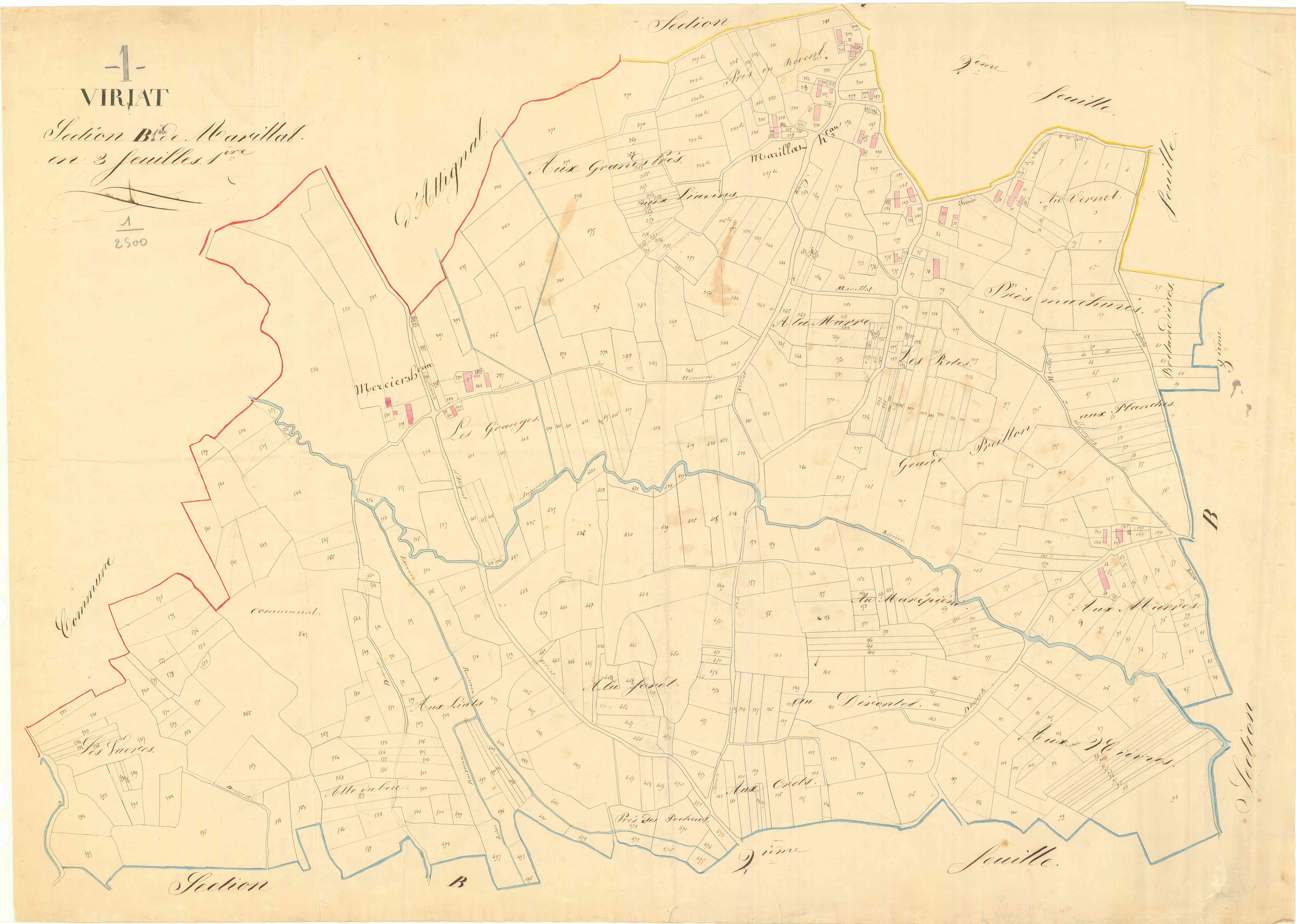 Viriat - 3 P 9527 - 3 P 9527 -  Feuille 1  (1830)