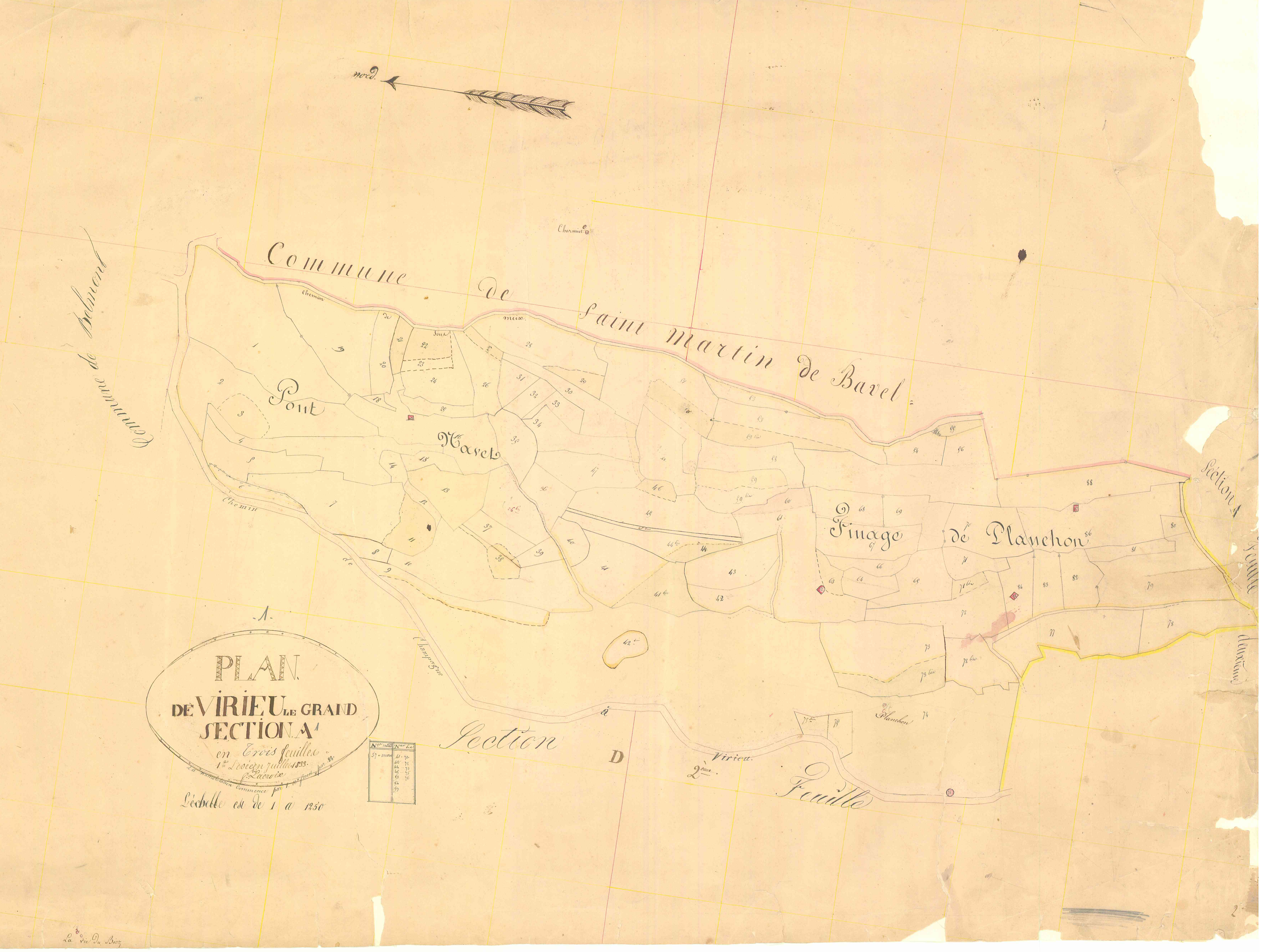 Virieu-le-Grand - 3 P 9546 - 3 P 9546 -  Feuille 1  (1833)