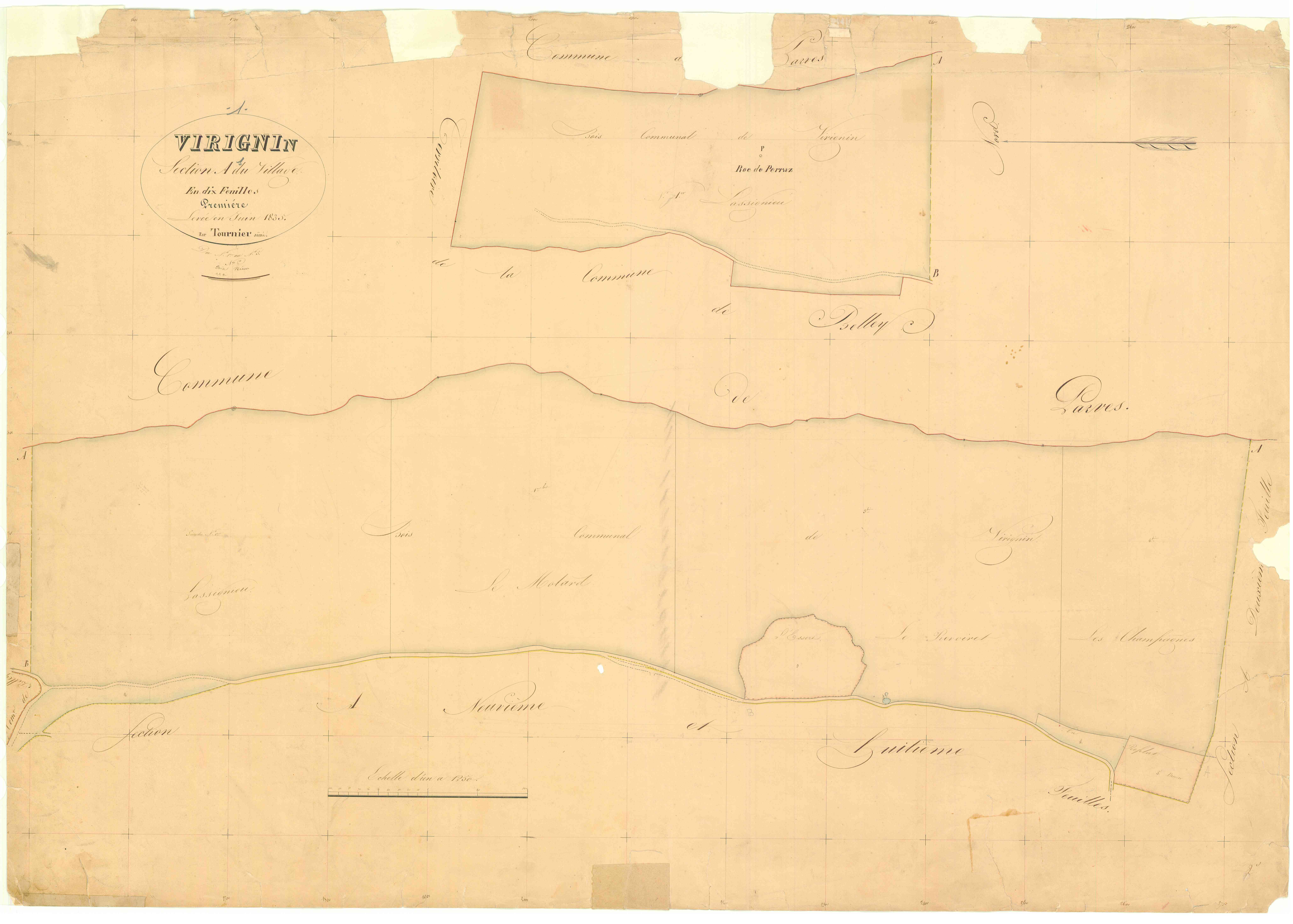 Virignin - 3 P 9581 - 3 P 9581 -  Feuille 1  (1836)