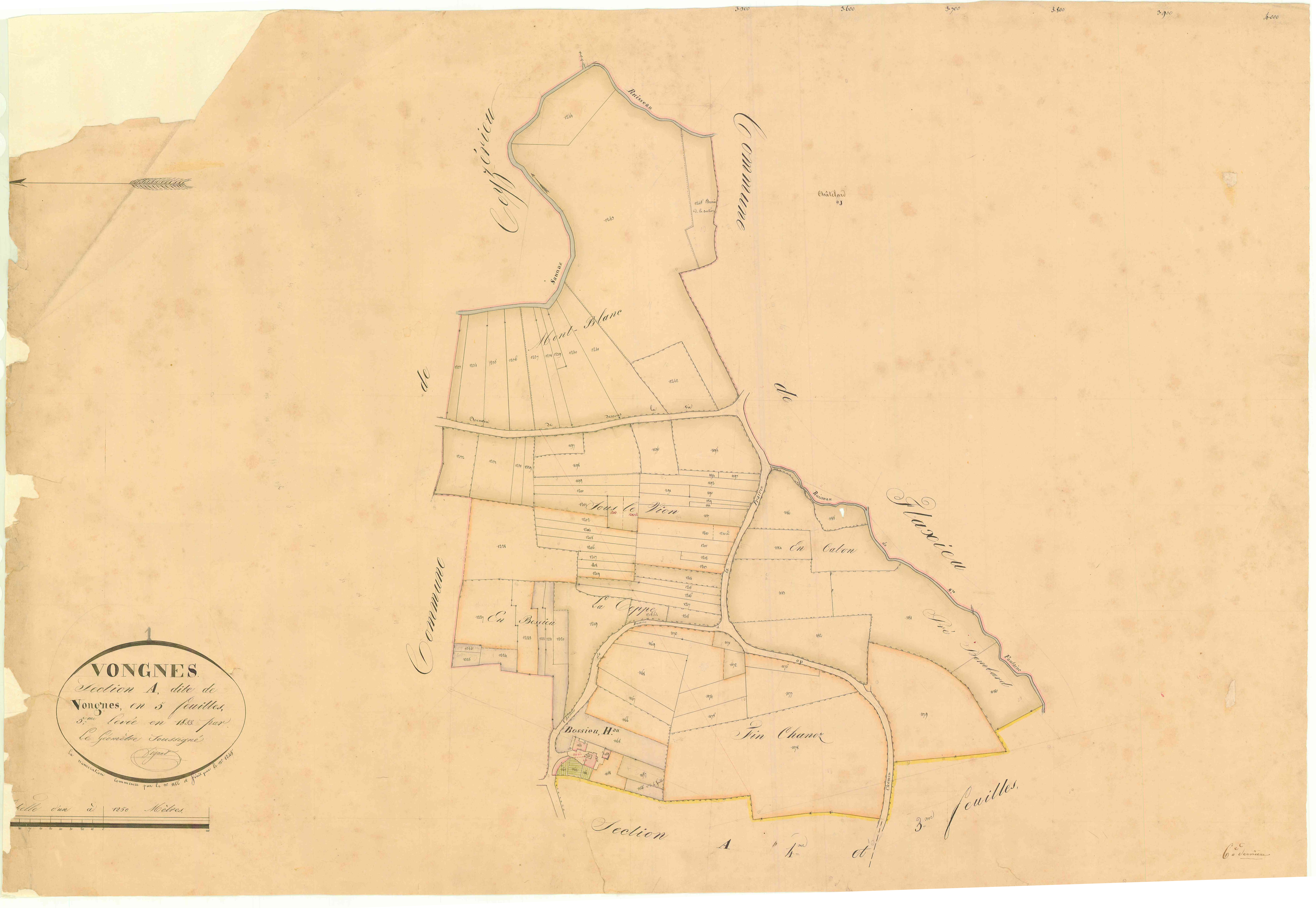Vongnes - 3 P 9607 - 3 P 9607 -  Feuille 5  (1833)