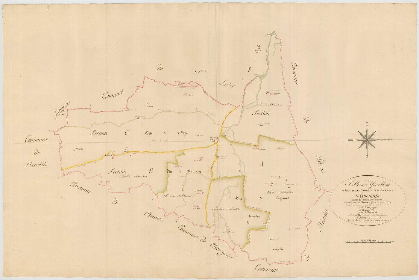 Vonnas - 3 P 10155-1 - 3 P 10155-1 -  Tableau d'assemblage  (1811)