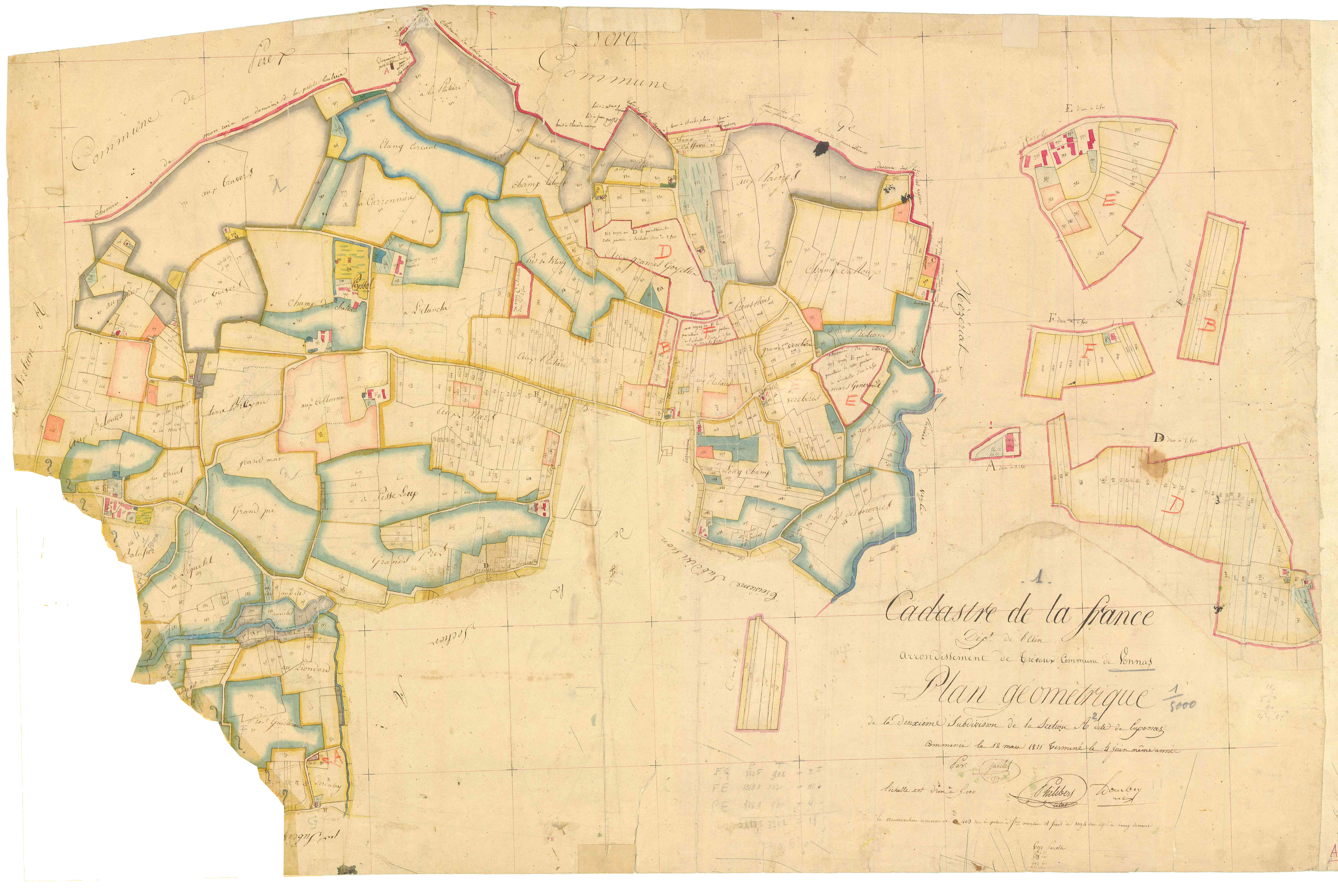 Vonnas - 3 P 9610 - 3 P 9610 -  Feuille 2  (1811)