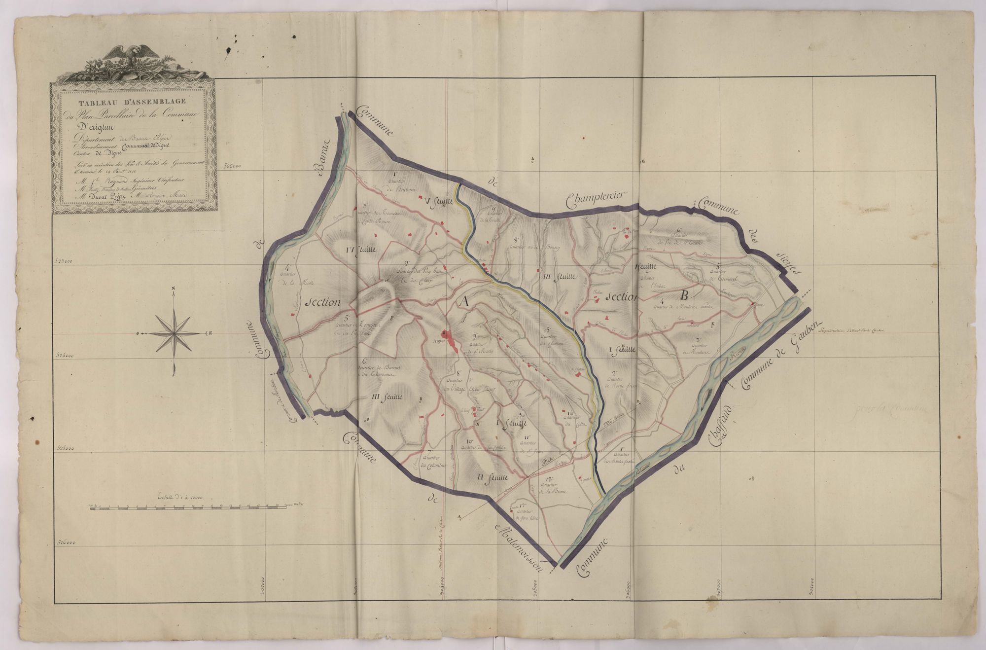 AIGLUN - Tableau d'assemblage de la commune d'Aiglun.