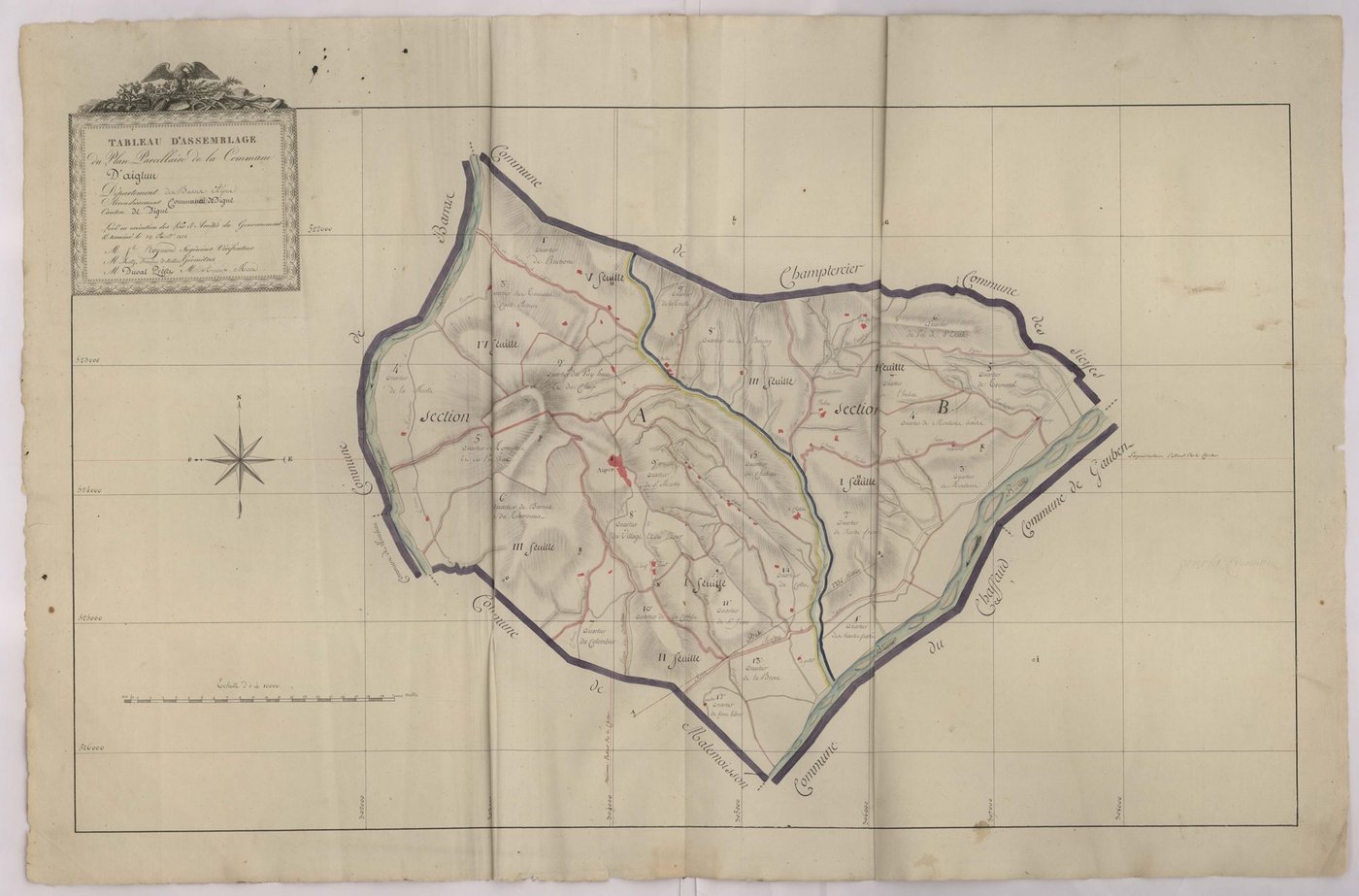 AIGLUN - Tableau d'assemblage de la commune d'Aiglun.