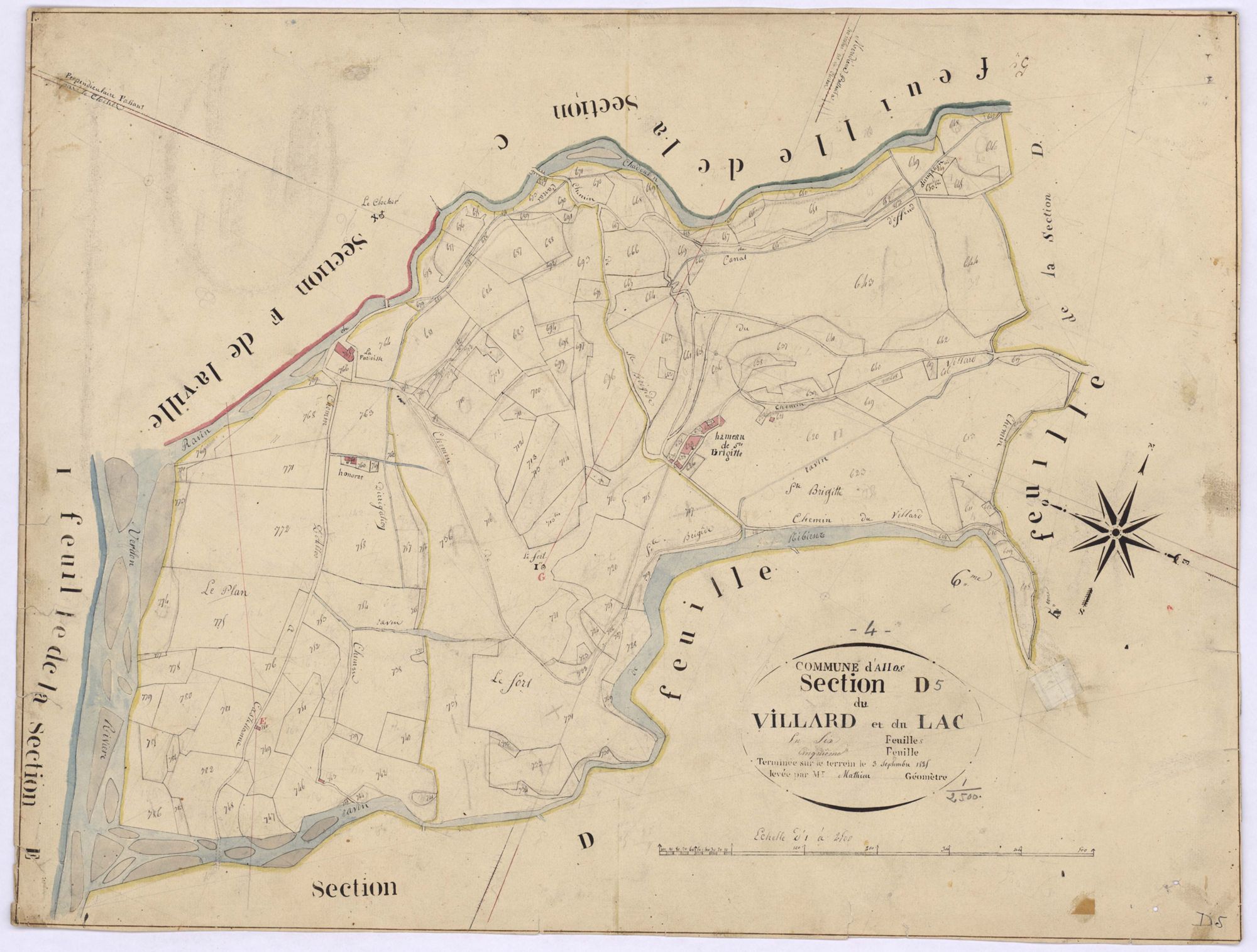 ALLOS - Section D, Villard et le Lac.