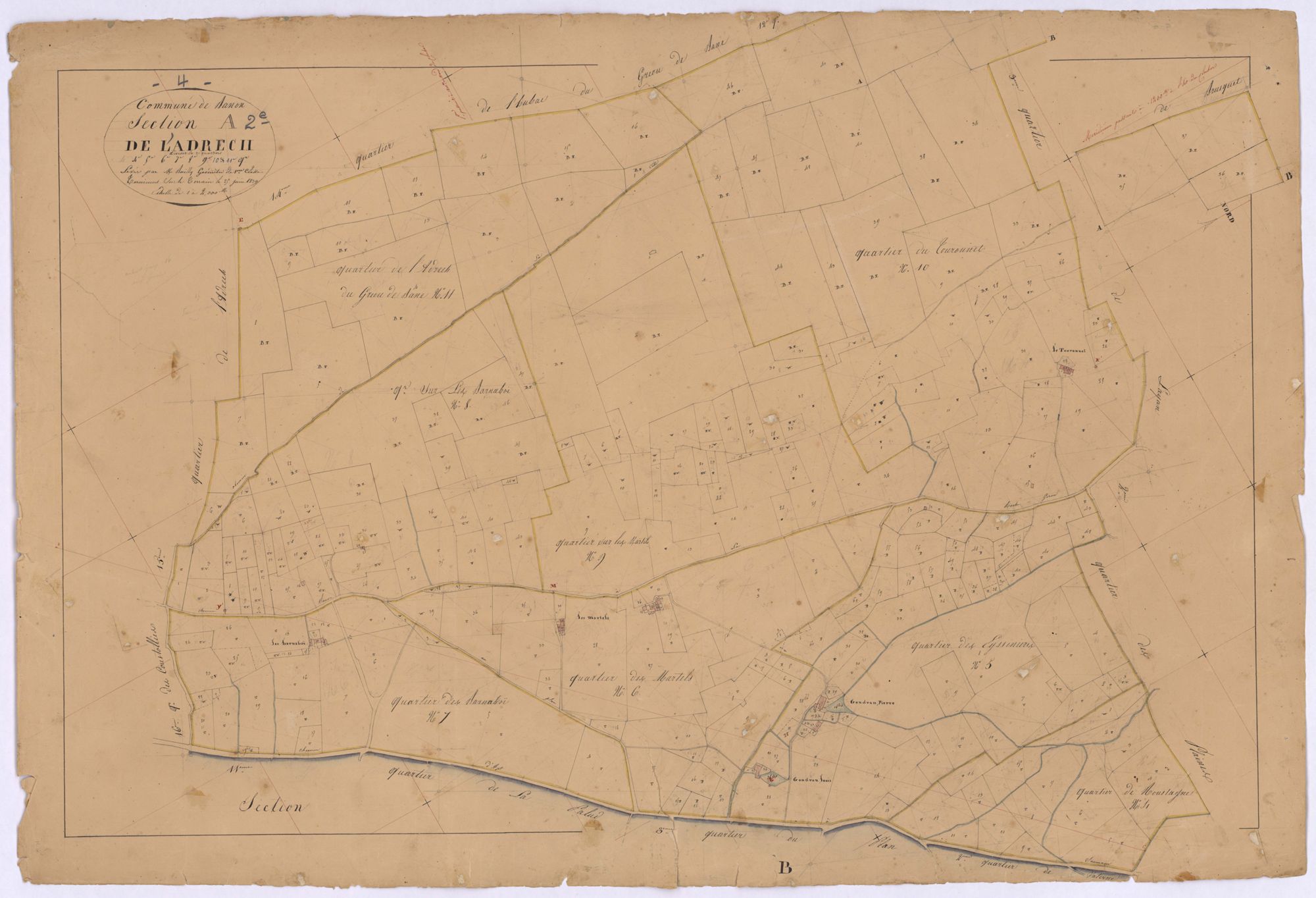 BANON - Section A, l'Adrech.