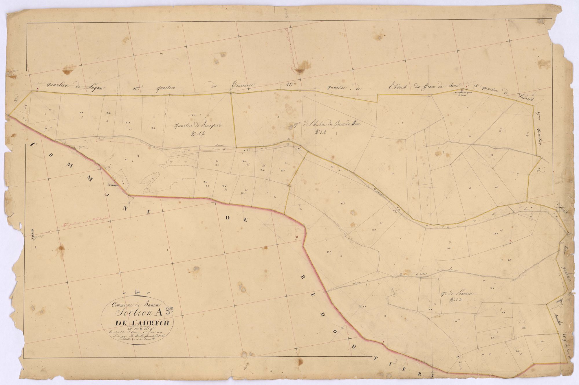 BANON - Section A, l'Adrech.