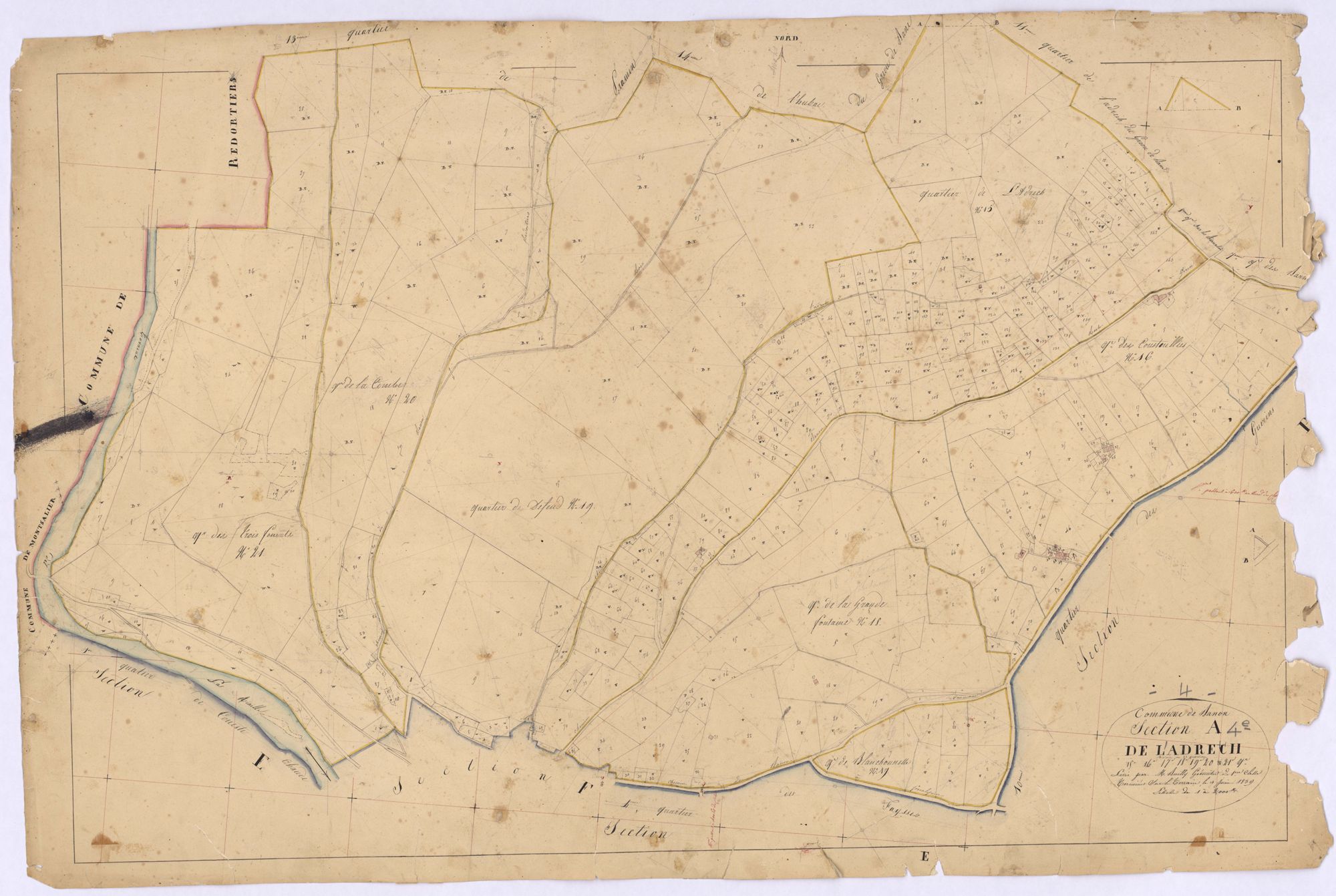 BANON - Section A, l'Adrech.
