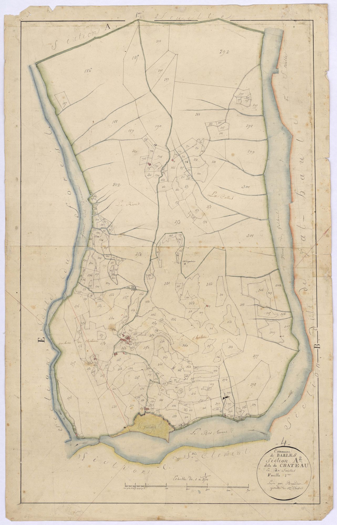 BARLES - Section A, le Château.