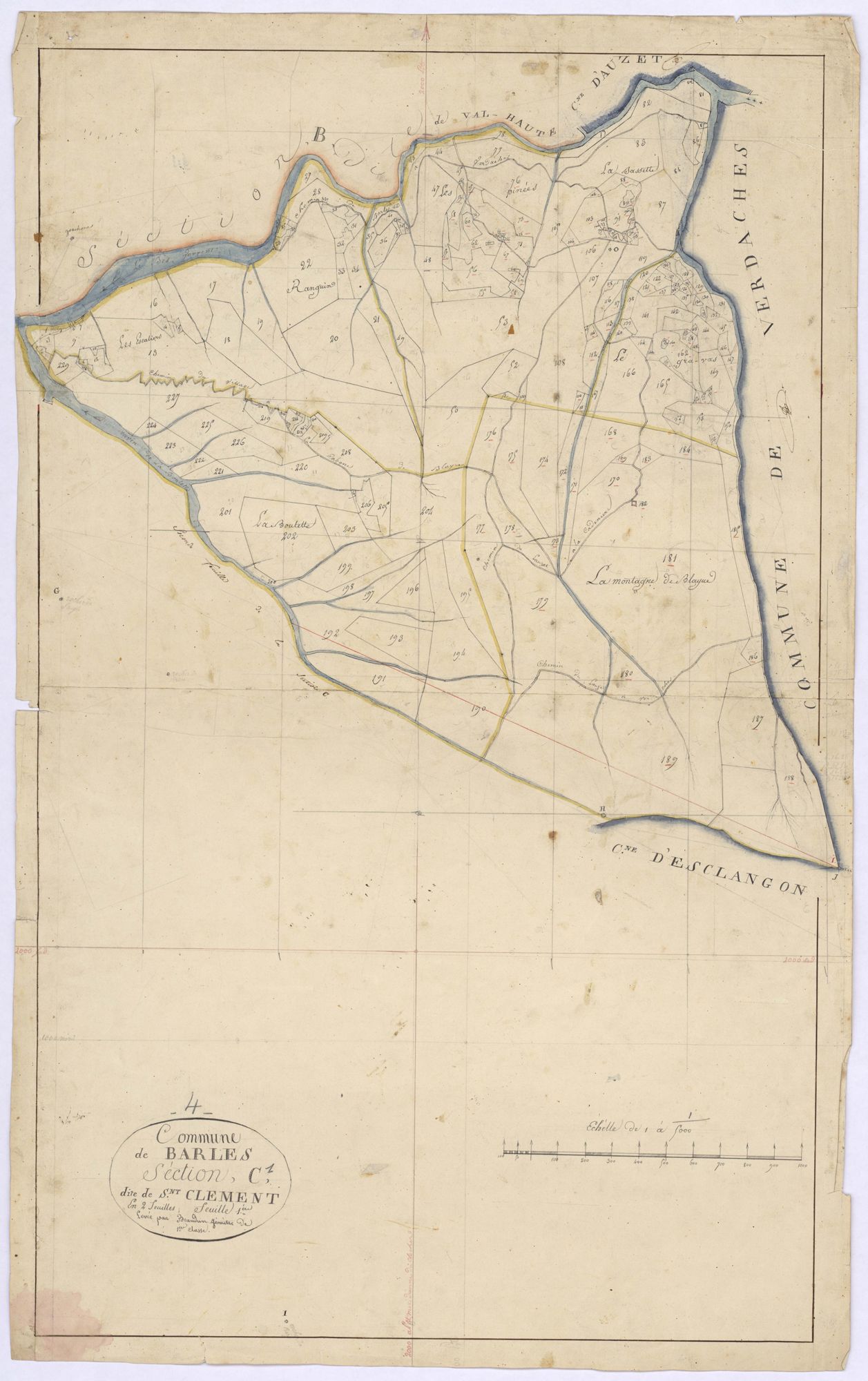BARLES - Section C, Saint-Clément.