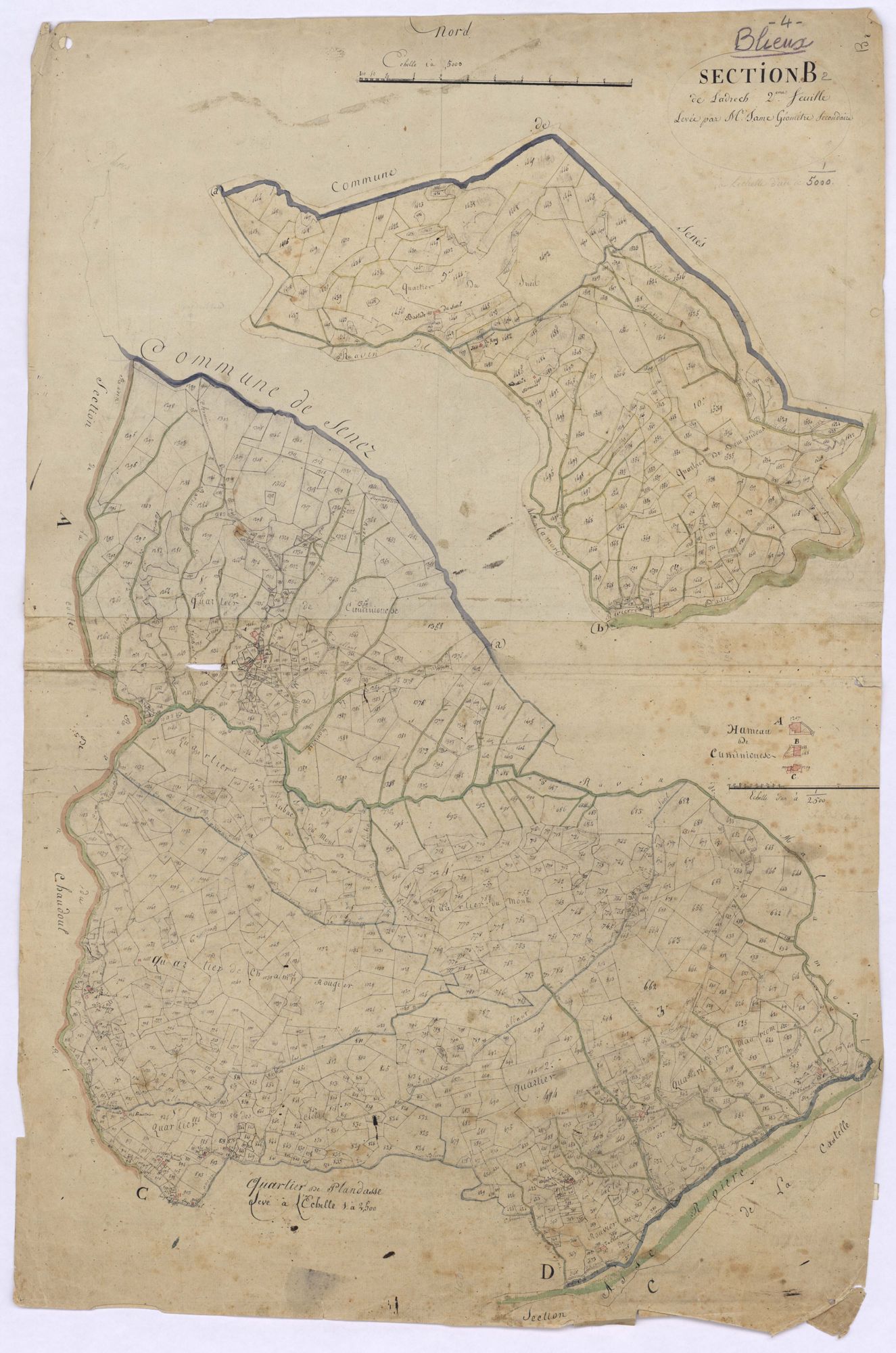 BLIEUX - Section B, l'Adrech.