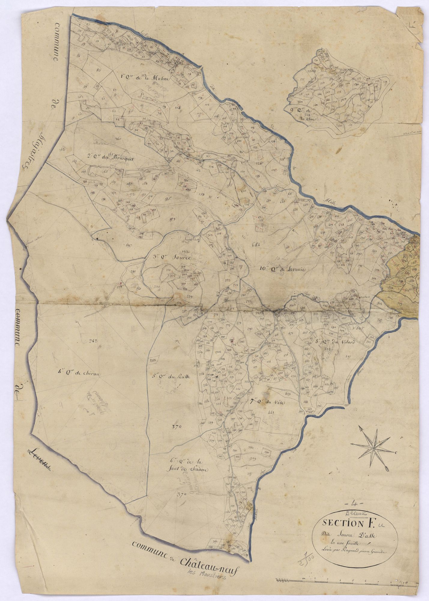 BLIEUX - Section F, Source d'Asse.