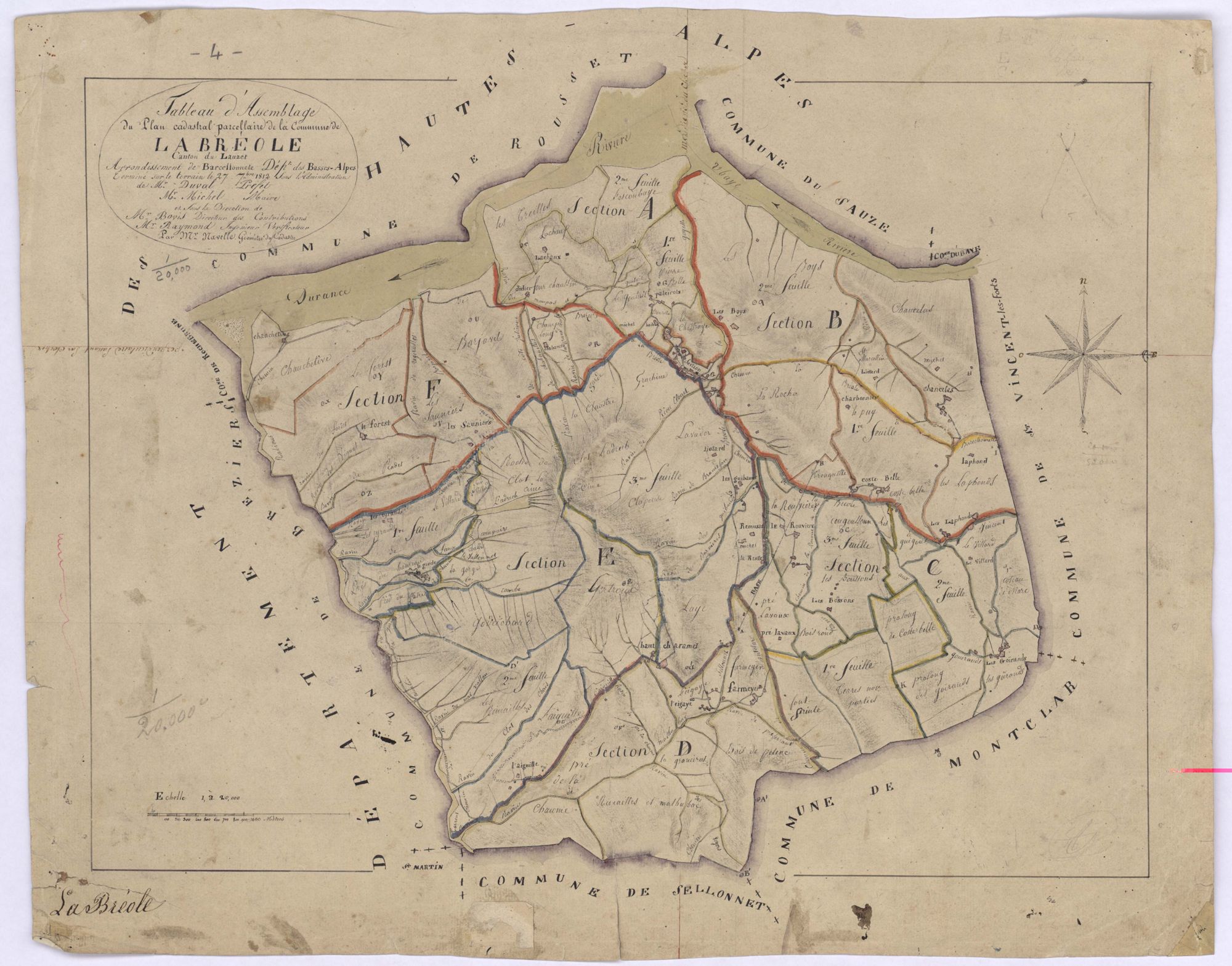 BREOLE - LA - Tableau d'assemblage de la commune de la Bréole.