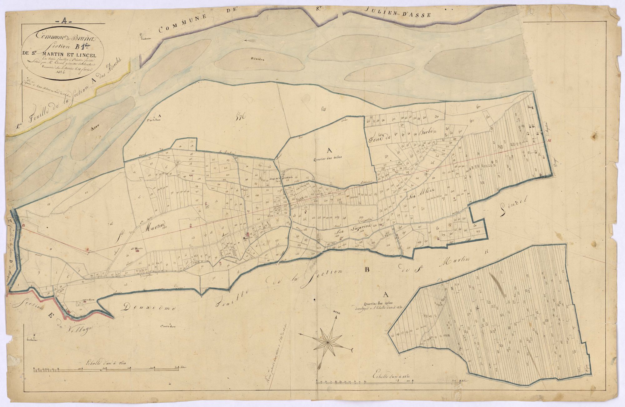 BRUNET - Section B, Saint Martin et Lincel.