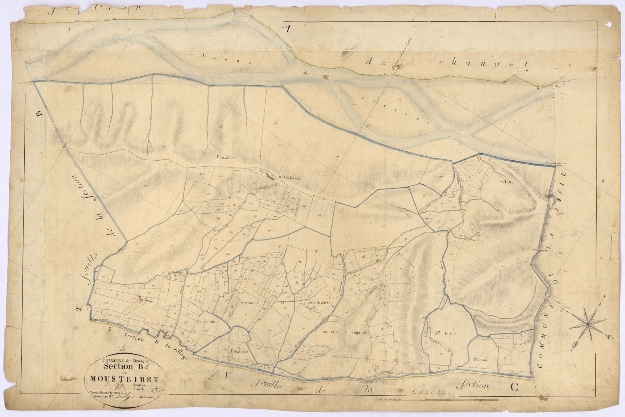 BRUSQUET - LE - Section B, le Mousteiret.