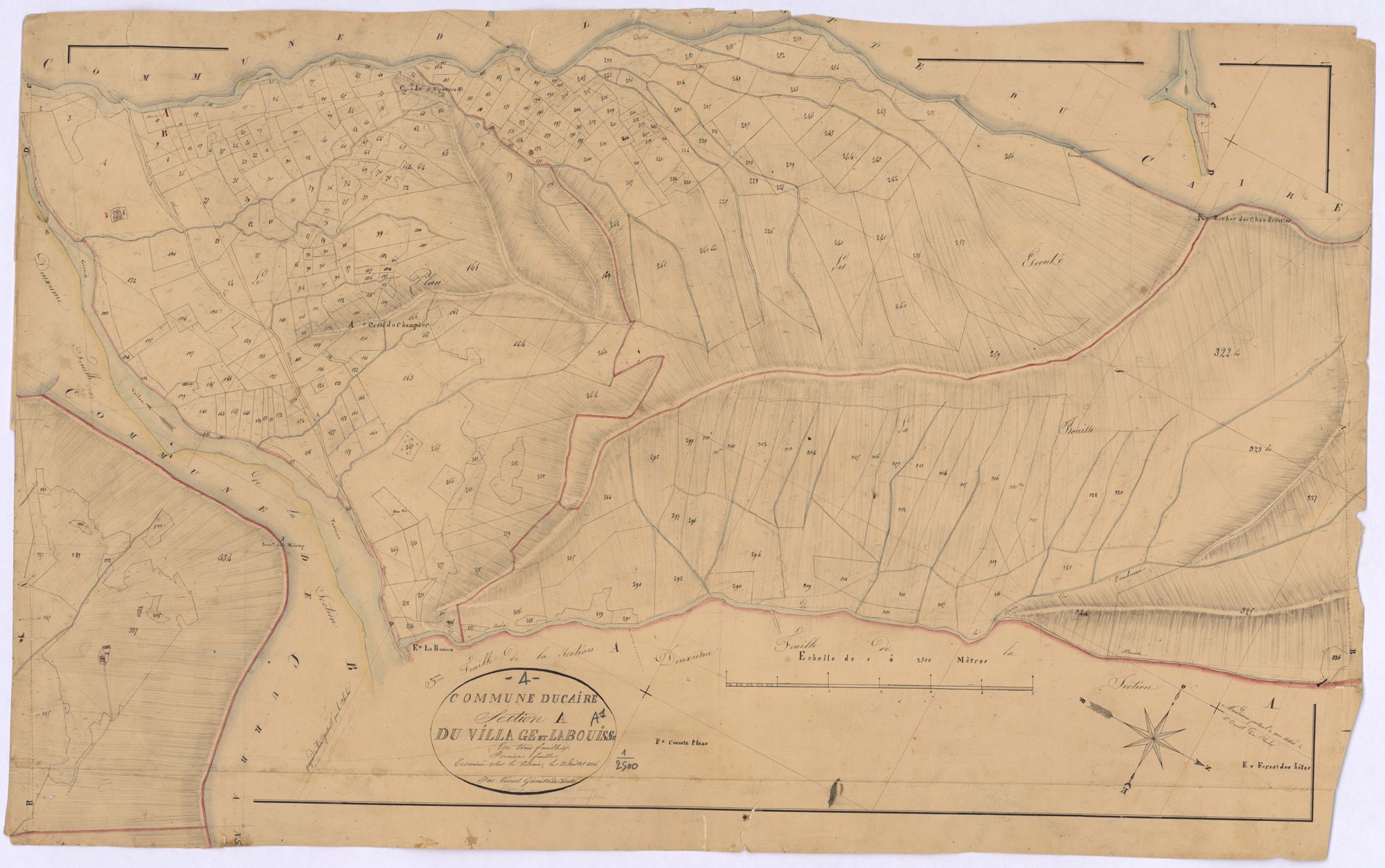 CAIRE - LE - Section A, le village et Labouisse.