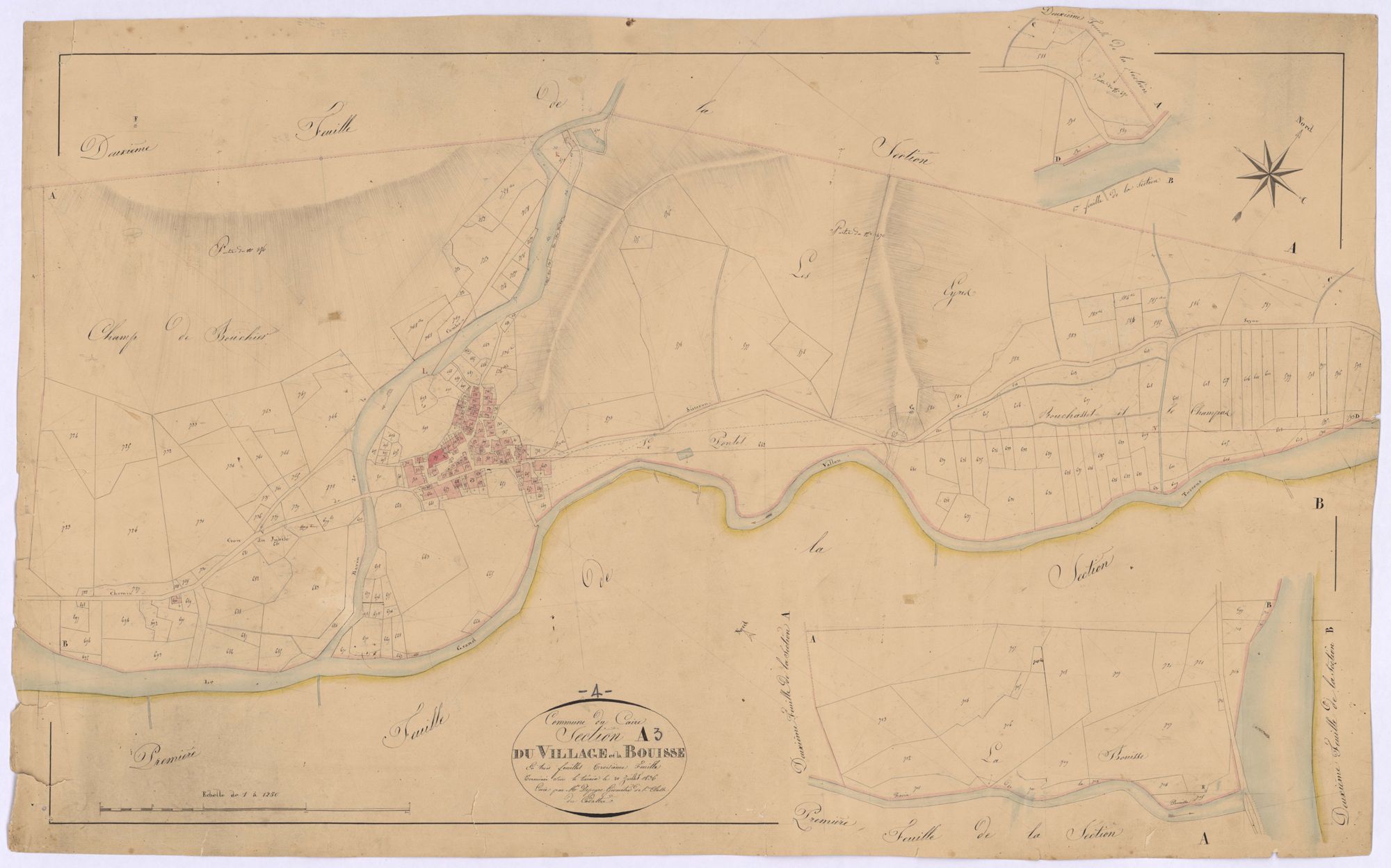 CAIRE - LE - Section A, le village et Labouisse.