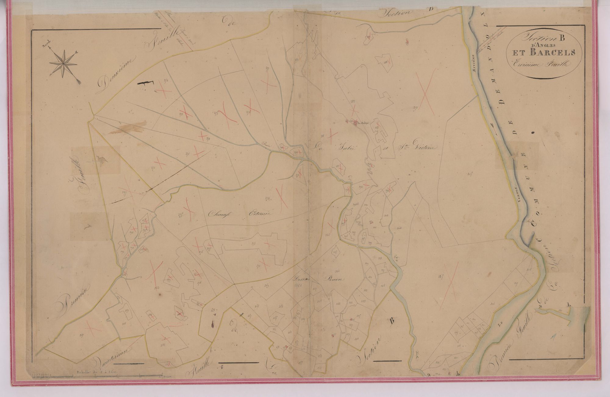 CASTELLANE - Section B, Angles et Barcels.