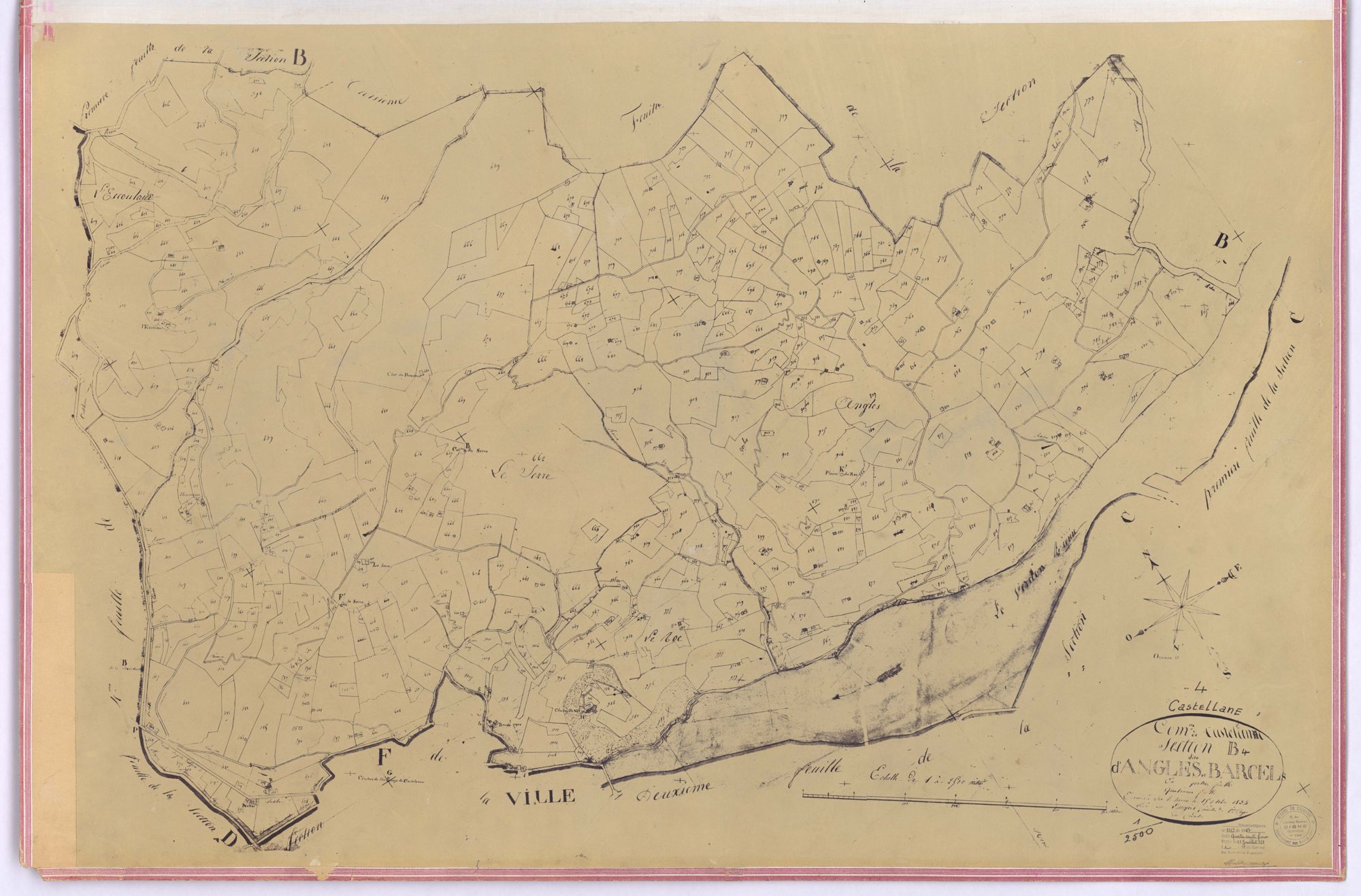 CASTELLANE - Section B, Angles et Barcels.