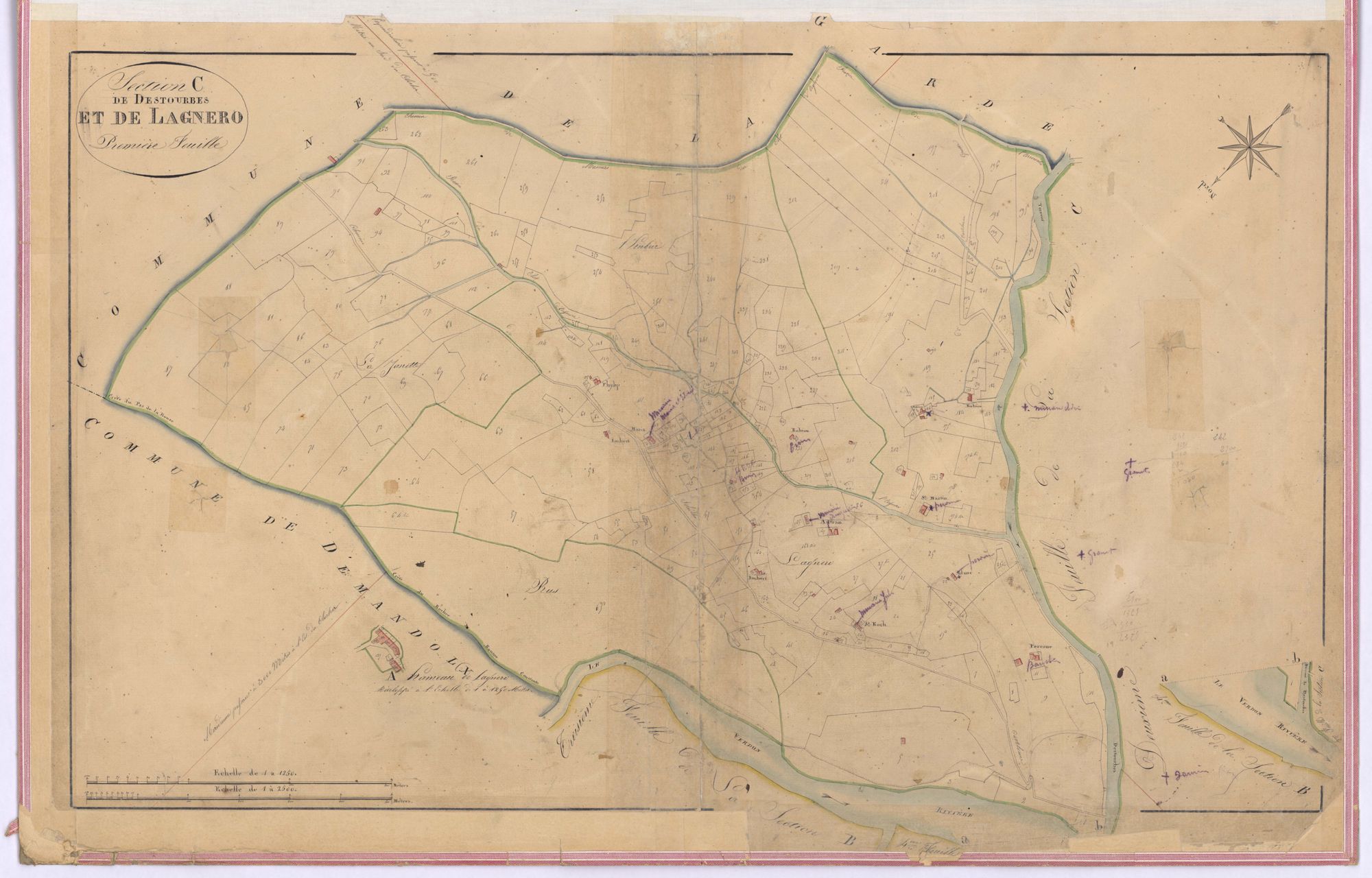 CASTELLANE - Section C, Destourbes et Lagnero.