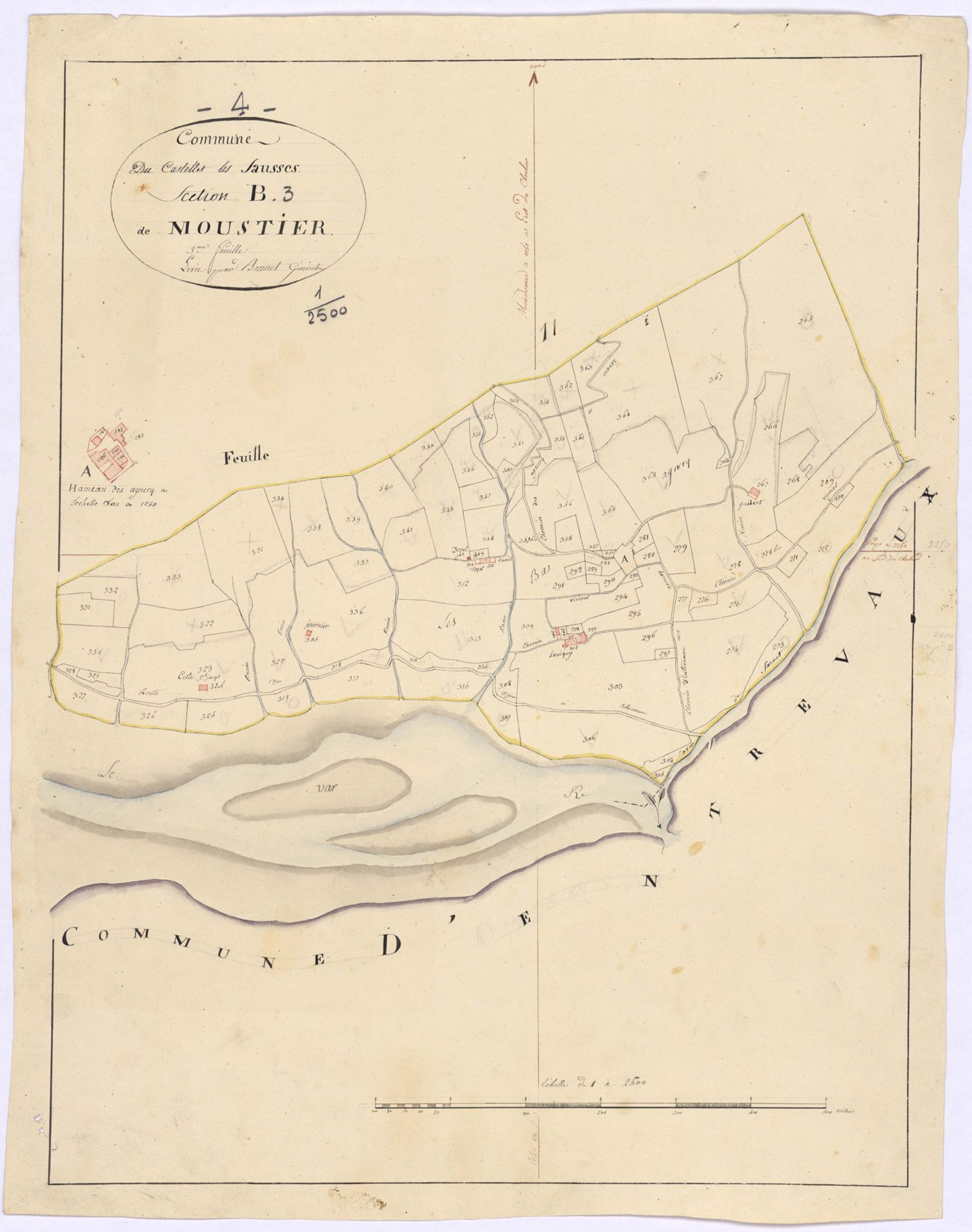 CASTELLET-LES-SAUSSES - Section B; le Moustiers.