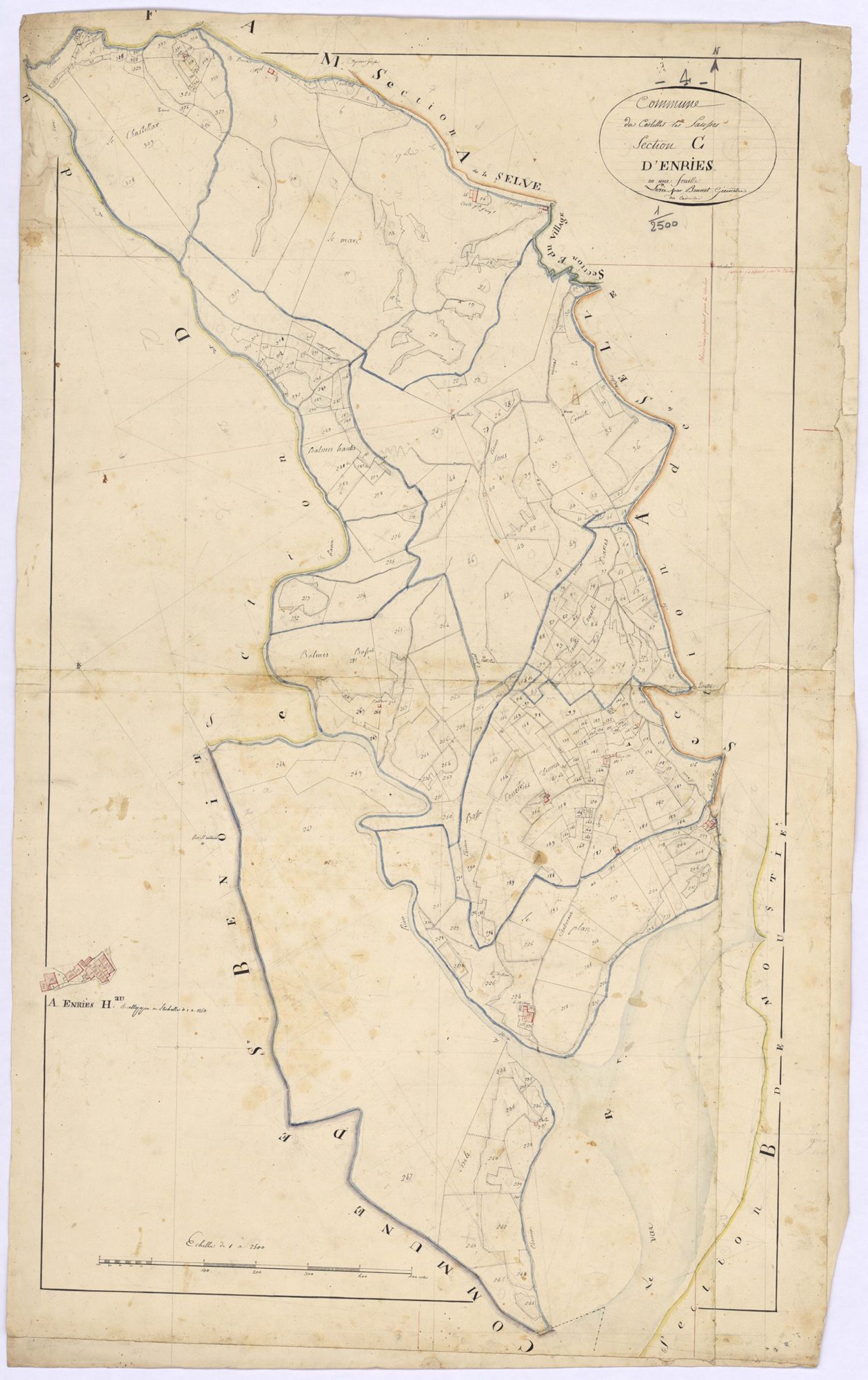 CASTELLET-LES-SAUSSES - Section C, d'Enries.