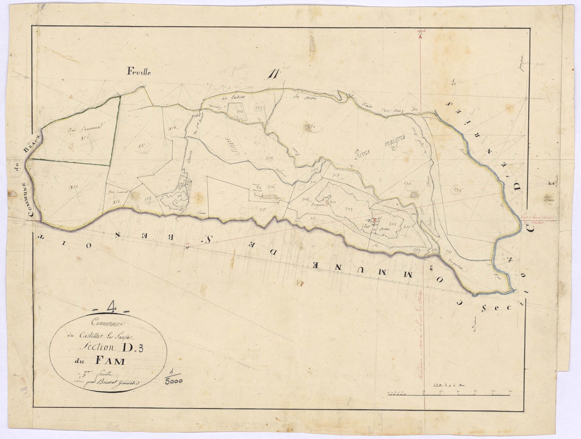CASTELLET-LES-SAUSSES - Section D, le Fati.