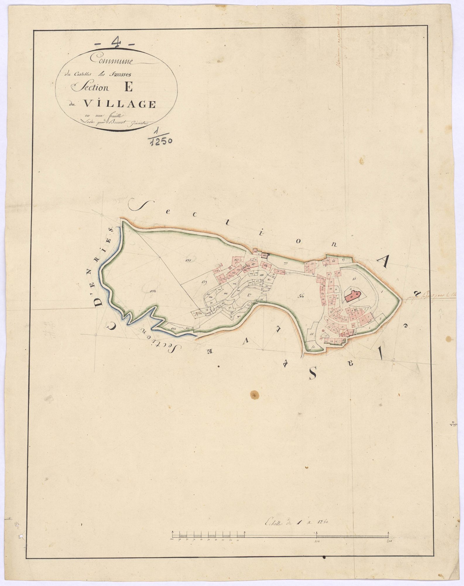 CASTELLET-LES-SAUSSES - Section E, le Village.