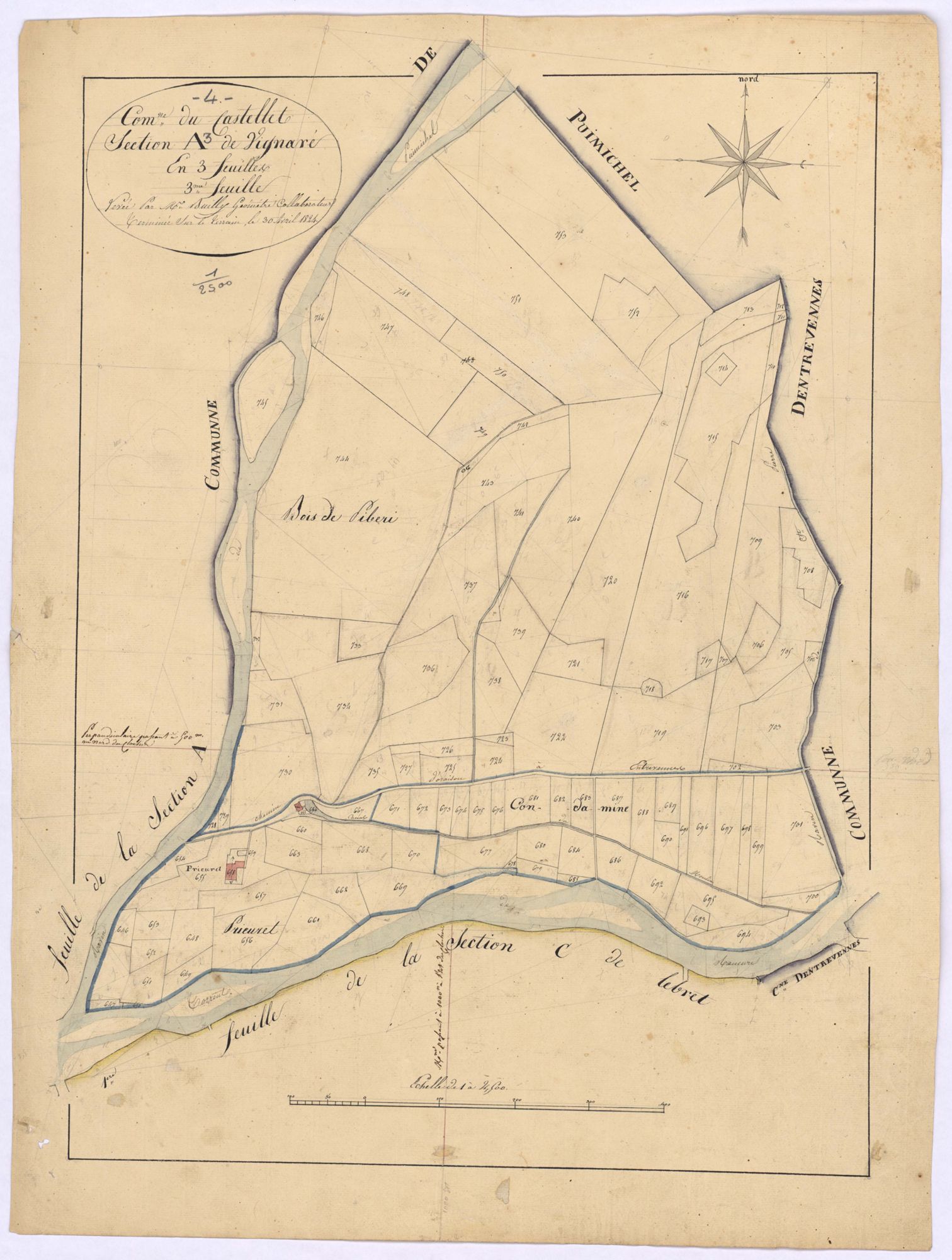 CASTELLET - LE - Section A, la Vignére.