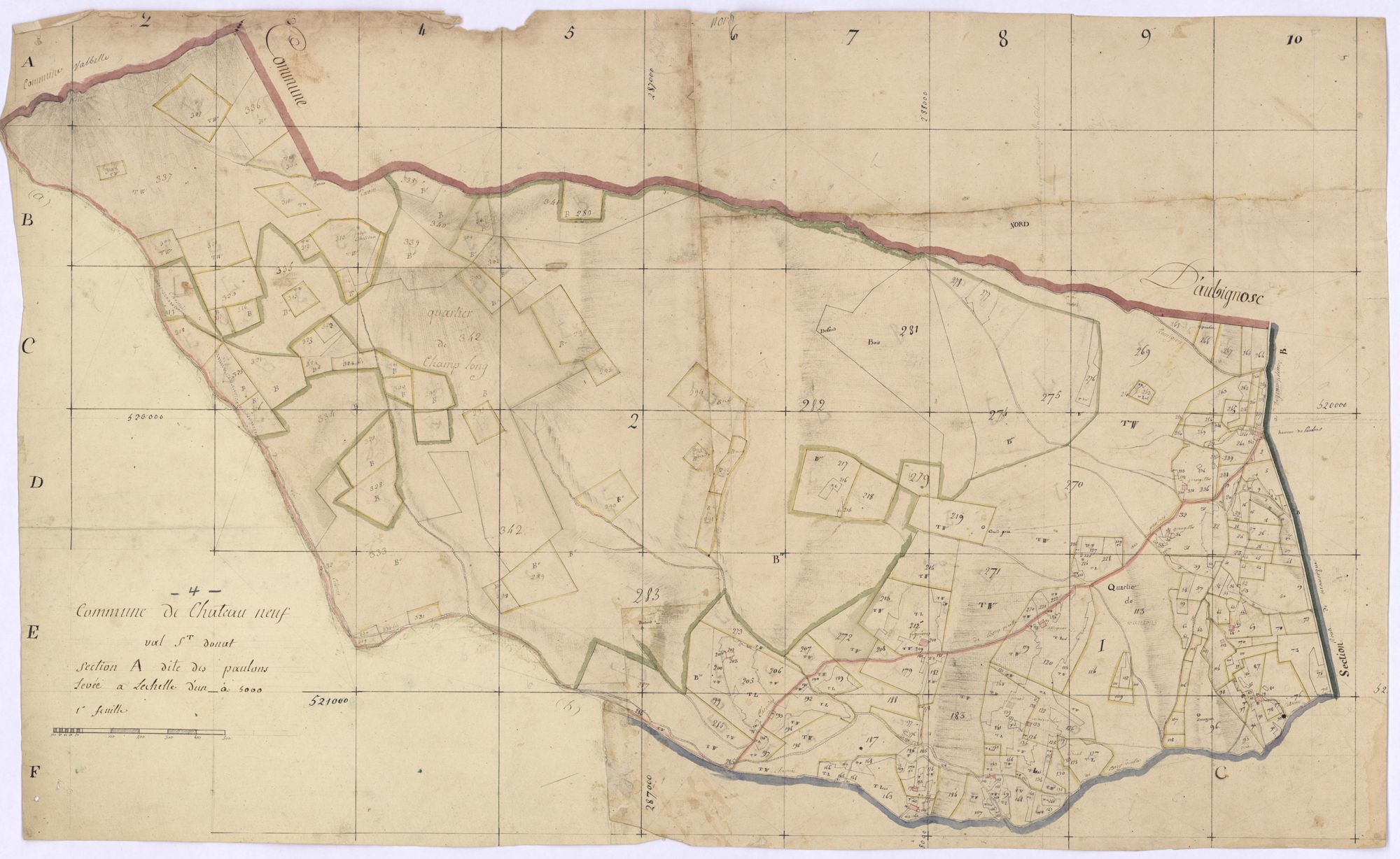 CHATEAUNEUF-VAL-SAINT-DONAT - Section A, Paulons.