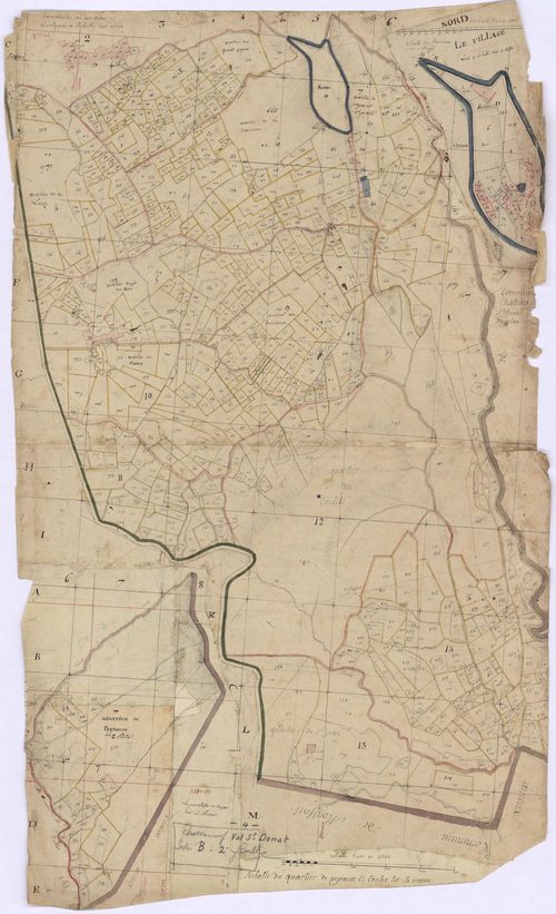 CHATEAUNEUF-VAL-SAINT-DONAT - Section B, le Plan.