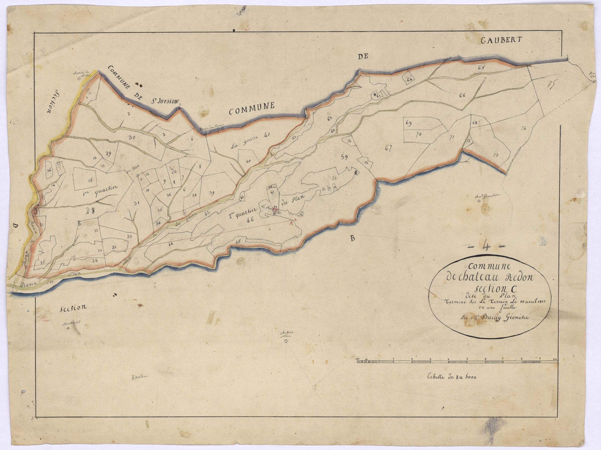 CHATEAUREDON - Section C, le Plan.
